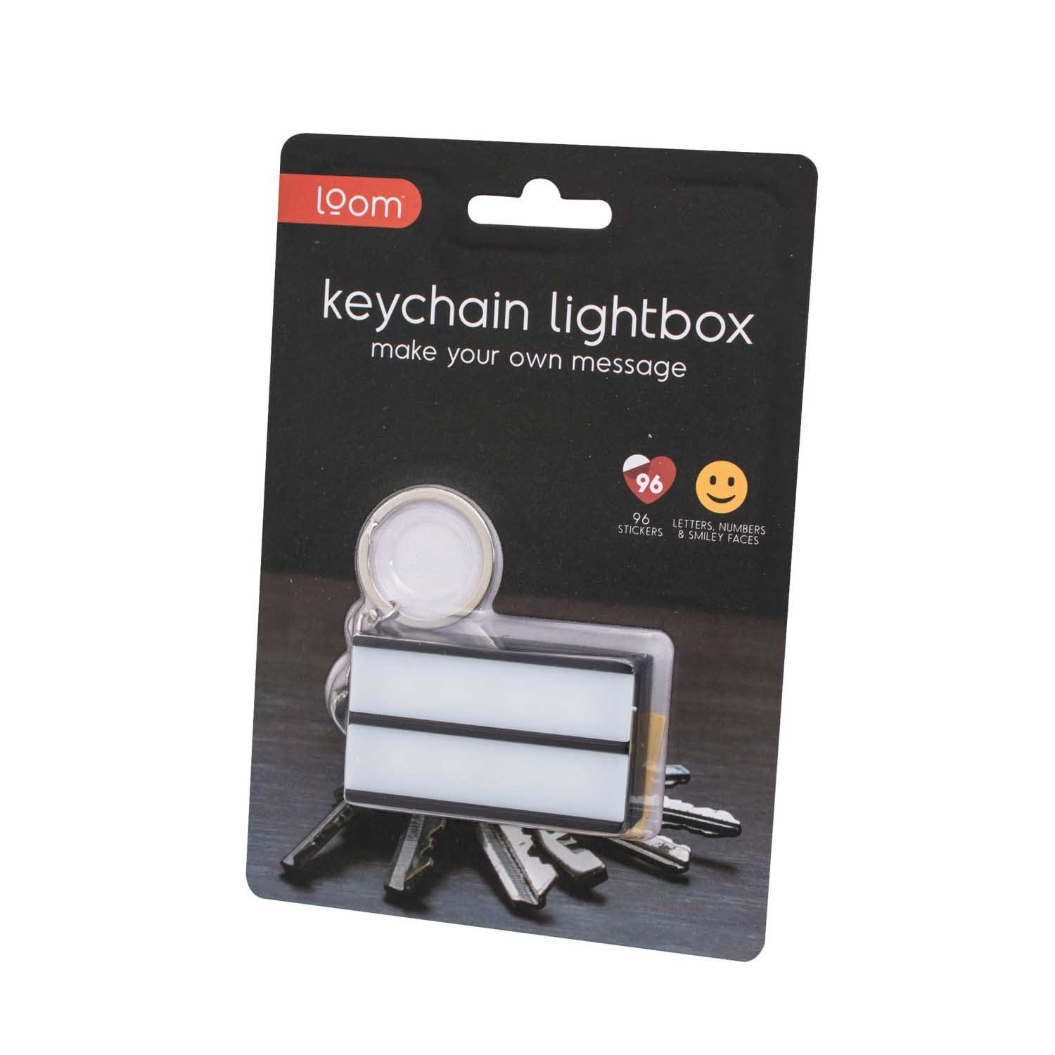 Thumbs Up Schlüsselanhänger LED Retro Schlüsselanhänger Lightbox), inkl. Leuchtkasten Sticker - (Mini