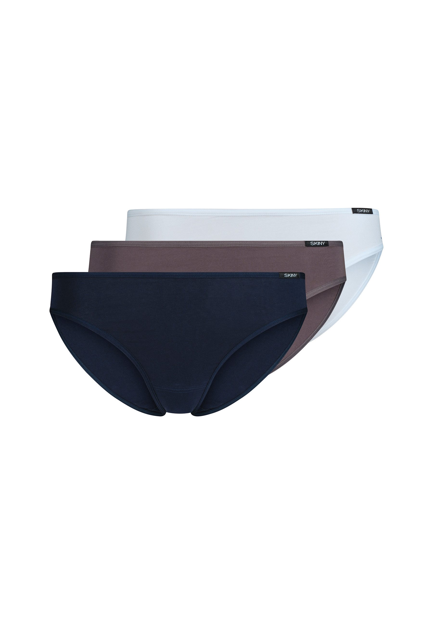 Skiny Rioslip Cotton Essentials (3er Pack) bequem, weich, höher geschnitten, Baumwollmix