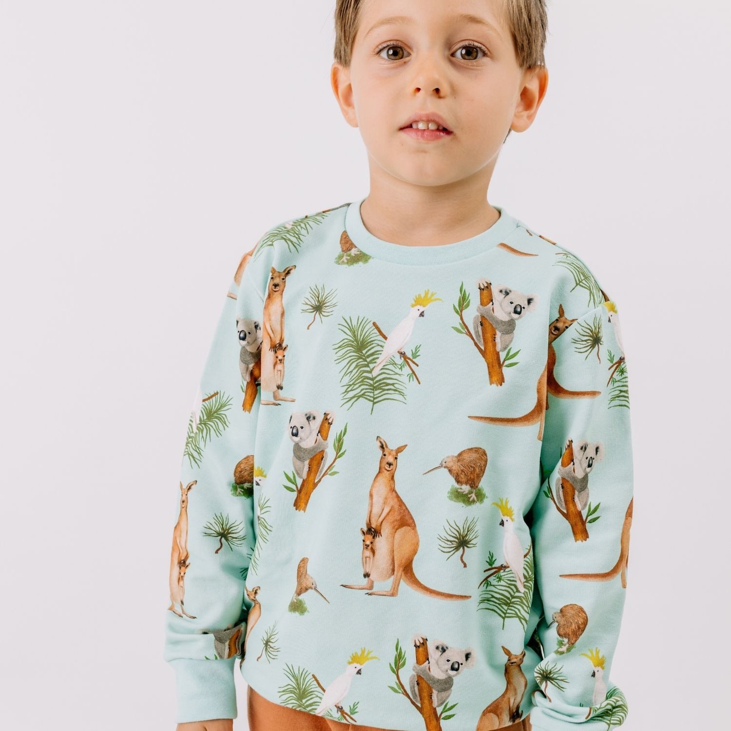 Walkiddy Sweatshirt Walkiddy Känguru & Koala Kinder Bio Baumwolle GOTS Grün - Bio Baumwolle,GOTS, Kinderbekleidung,nachhaltige Klamotten