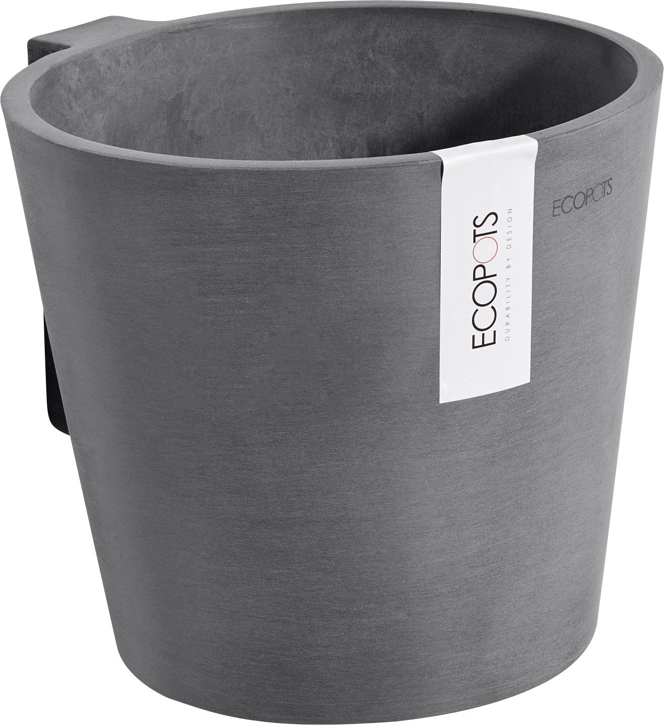 cm AMSTERDAM WALL Grey, Blumentopf ECOPOTS BxTxH: 21,8x21,8x17,5