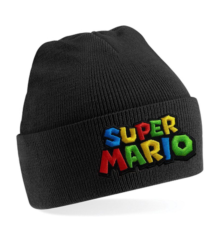 Blondie & Brownie Beanie Unisex Mütze Erwachsenen Stick Super Schwarz Mario Luigi Yoshi