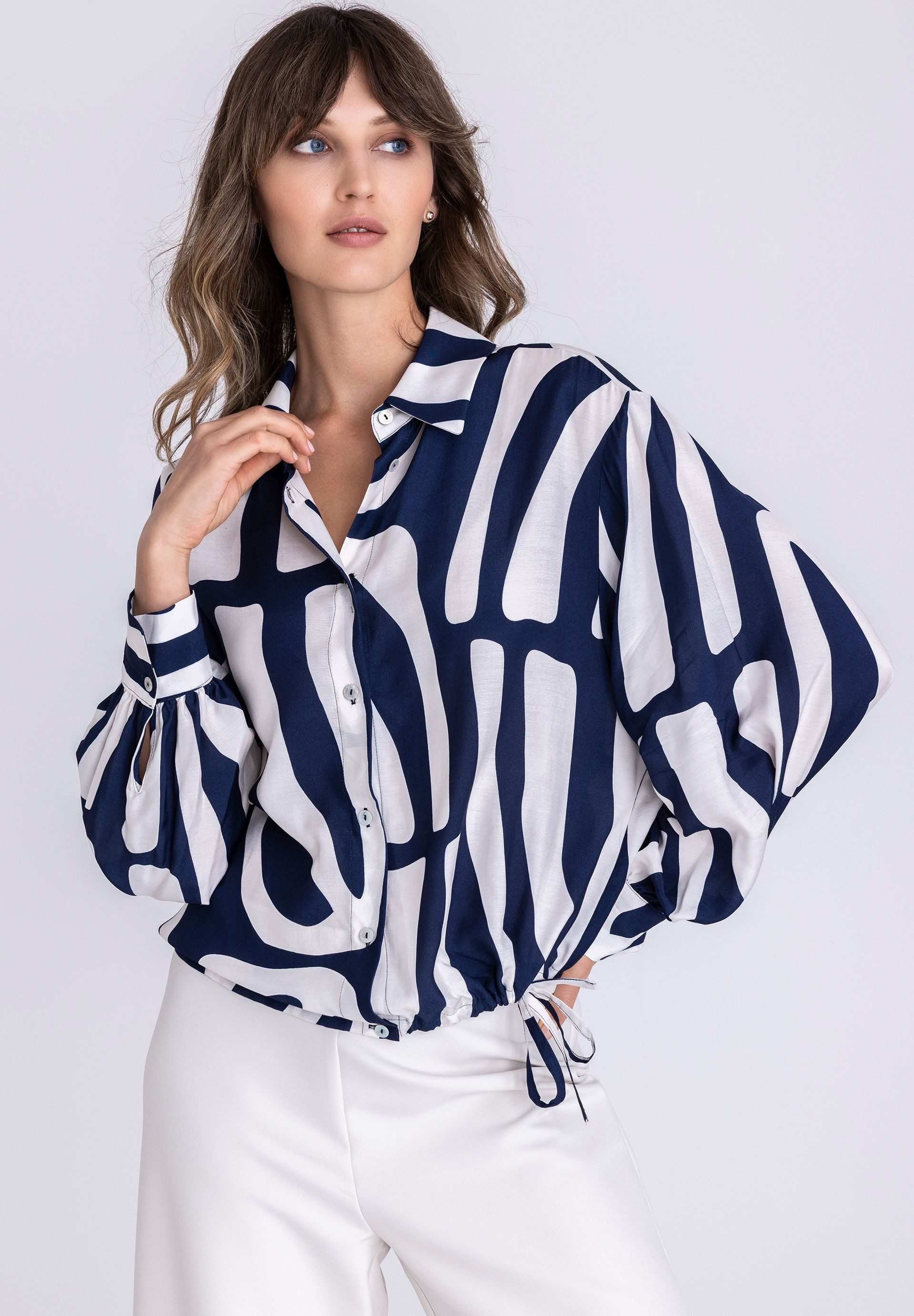 TUZZI Klassische Bluse mit Bindeband