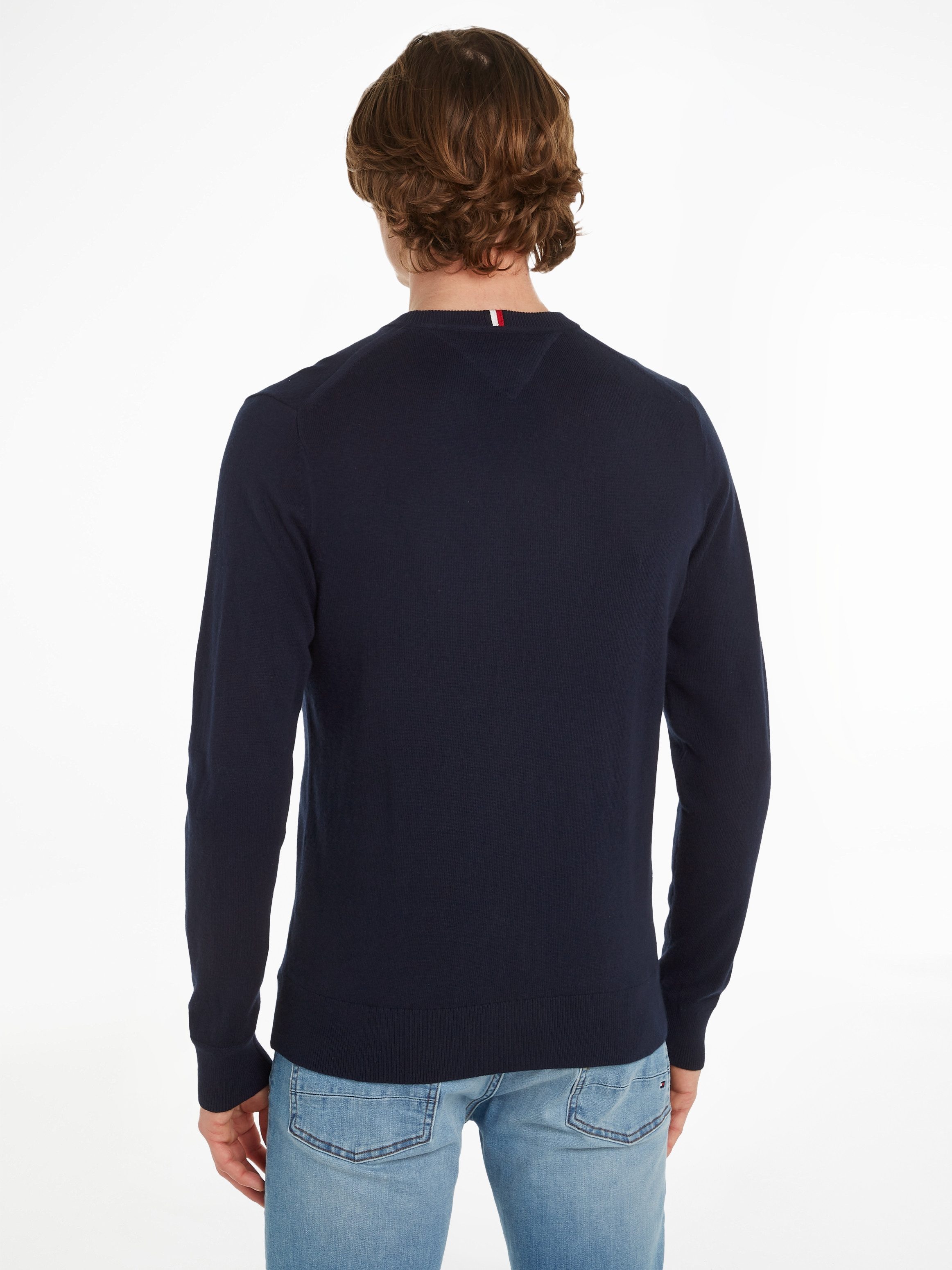 Tommy Hilfiger V-Ausschnitt-Pullover PIMA ORG CTN CASHMERE V NECK
