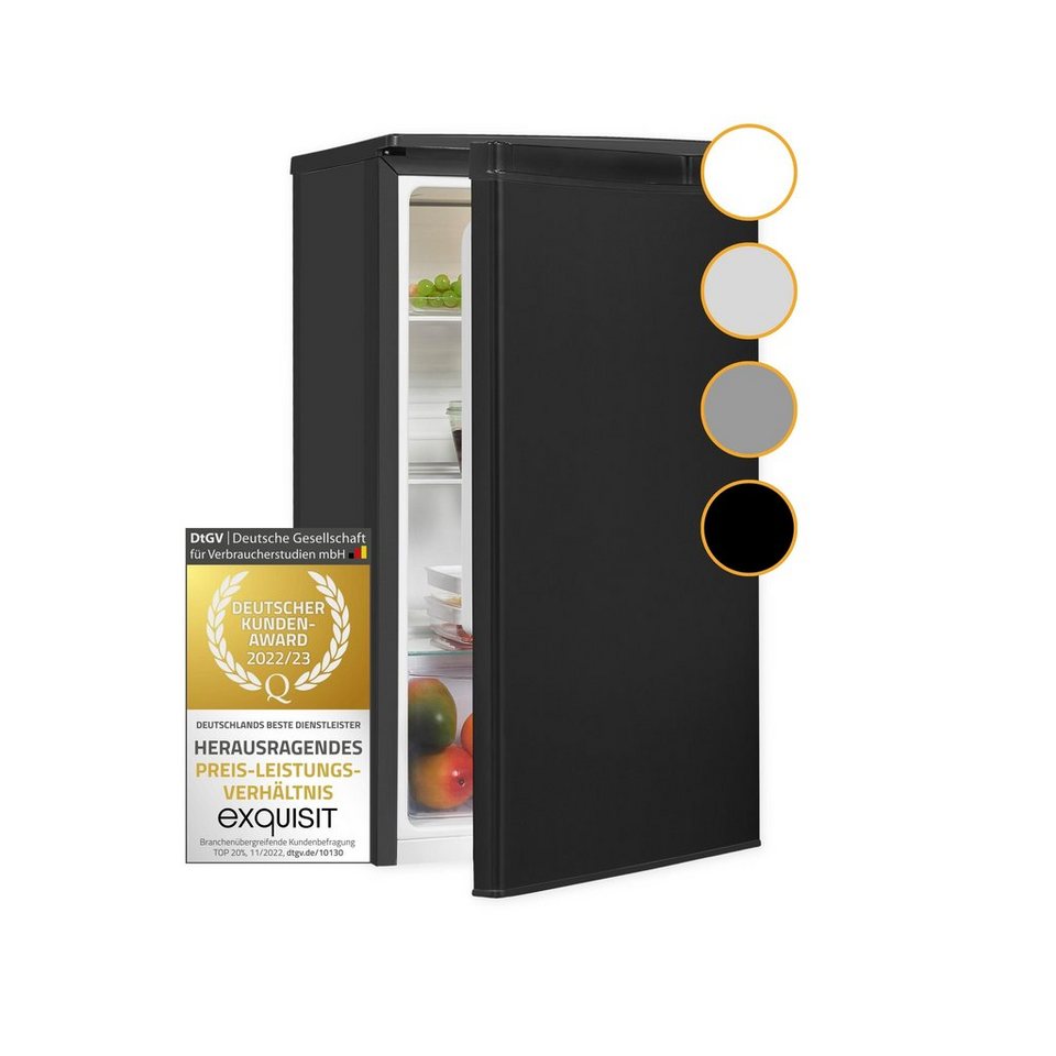 exquisit Kühlschrank KS85-V-091F, 84.5 cm hoch, 45 cm breit, kompakt und  leistungsstark, ideal für den kleinen Haushalt