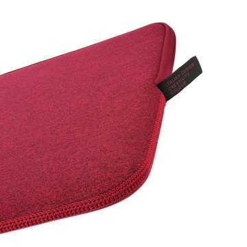 Tucano Laptop-Hülle Second Skin Mélange, Neopren Notebook Sleeve, Bordeaux Rot 13,3 Zoll, 13-14 Zoll Laptops