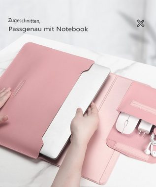 Insma Laptoptasche (13 Zoll Faltbare Magnetische Laptop Schutzhülle mit Standfunktion), Kunstleder mit Zubehörtasche Wasserdicht