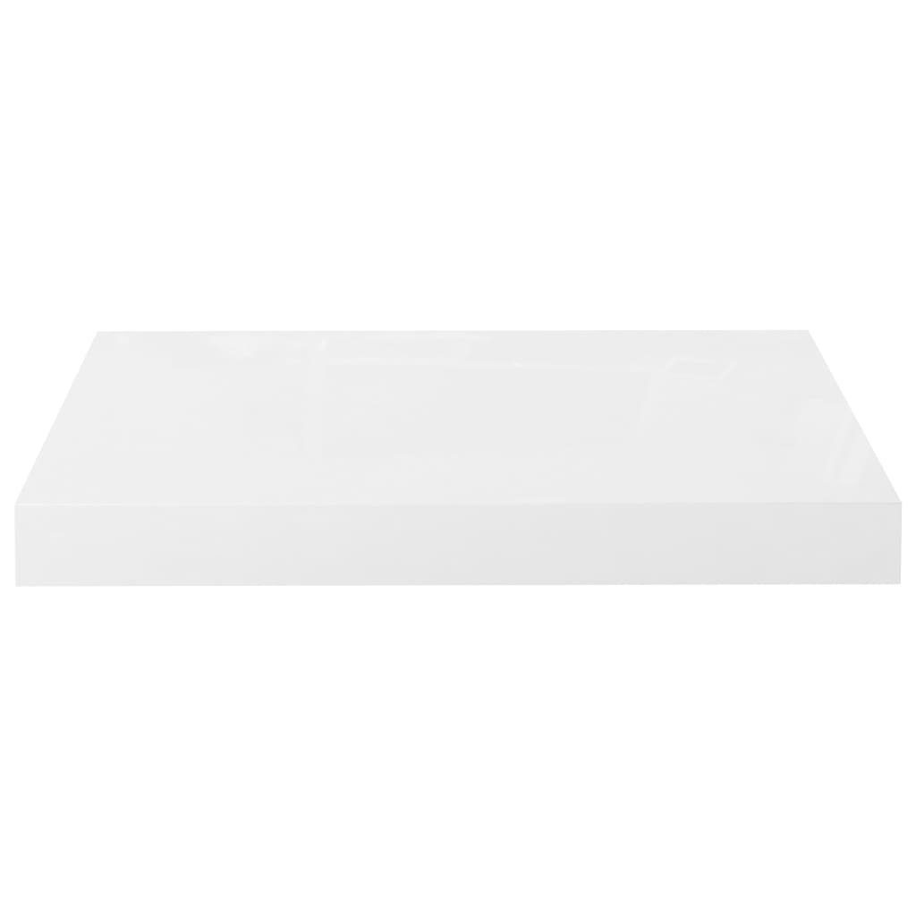 Schweberegal MDF Hochglanz-Weiß 40x23x3,8 cm Wandregal furnicato