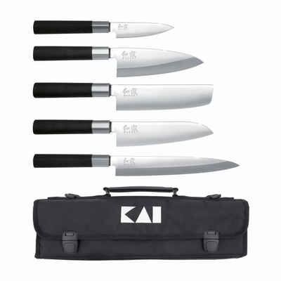 KAI Messer-Set Wasabi Black DM-0781JP67 (5-tlg), mit Messertasche