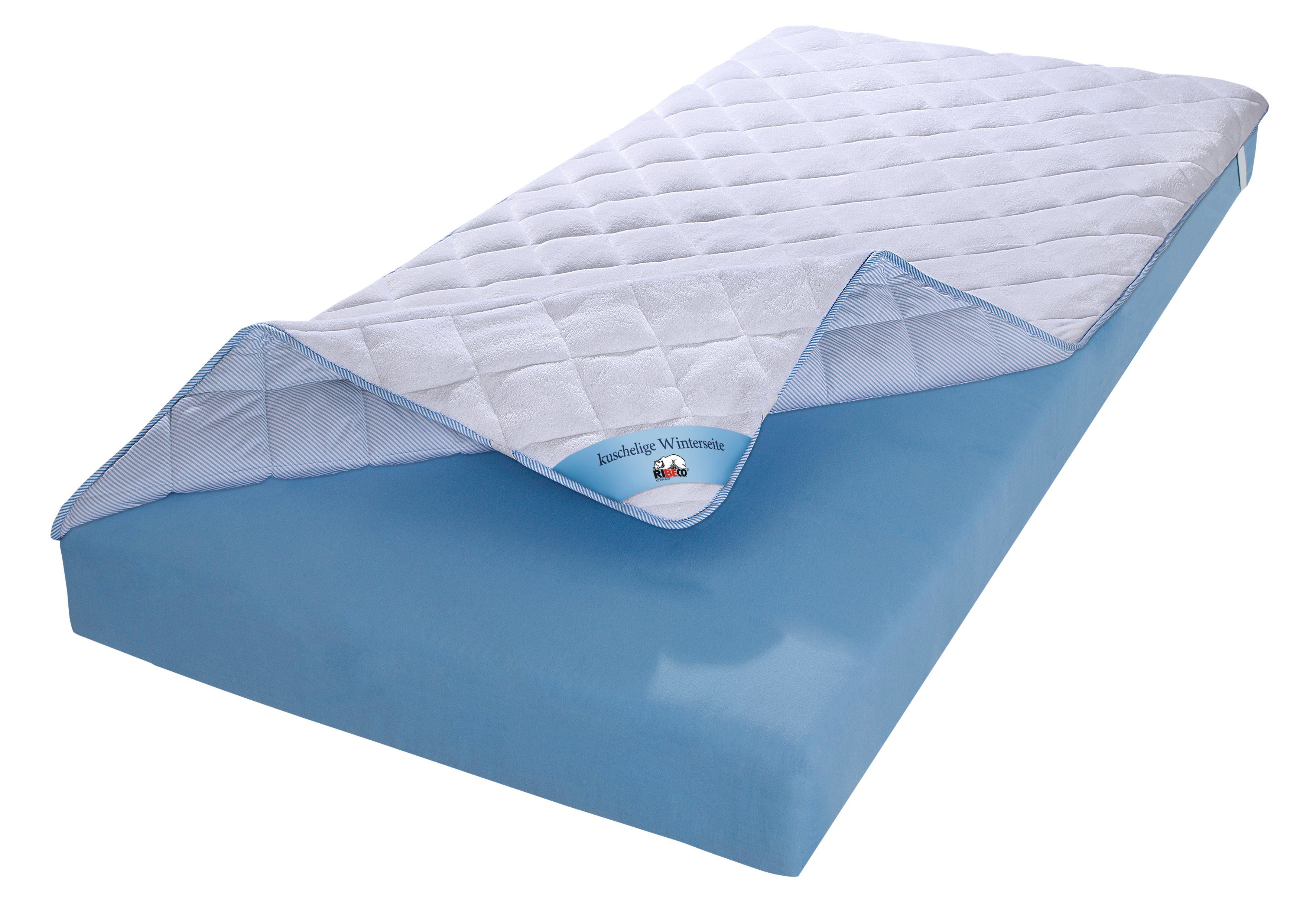 Matratzenauflage Top Cool, Auflage 90x200 cm, 120x200 cm, 180x200 cm, wendbar RIBECO, Matratzenschoner, mit über 1.300 positiven Kundenbewertungen!