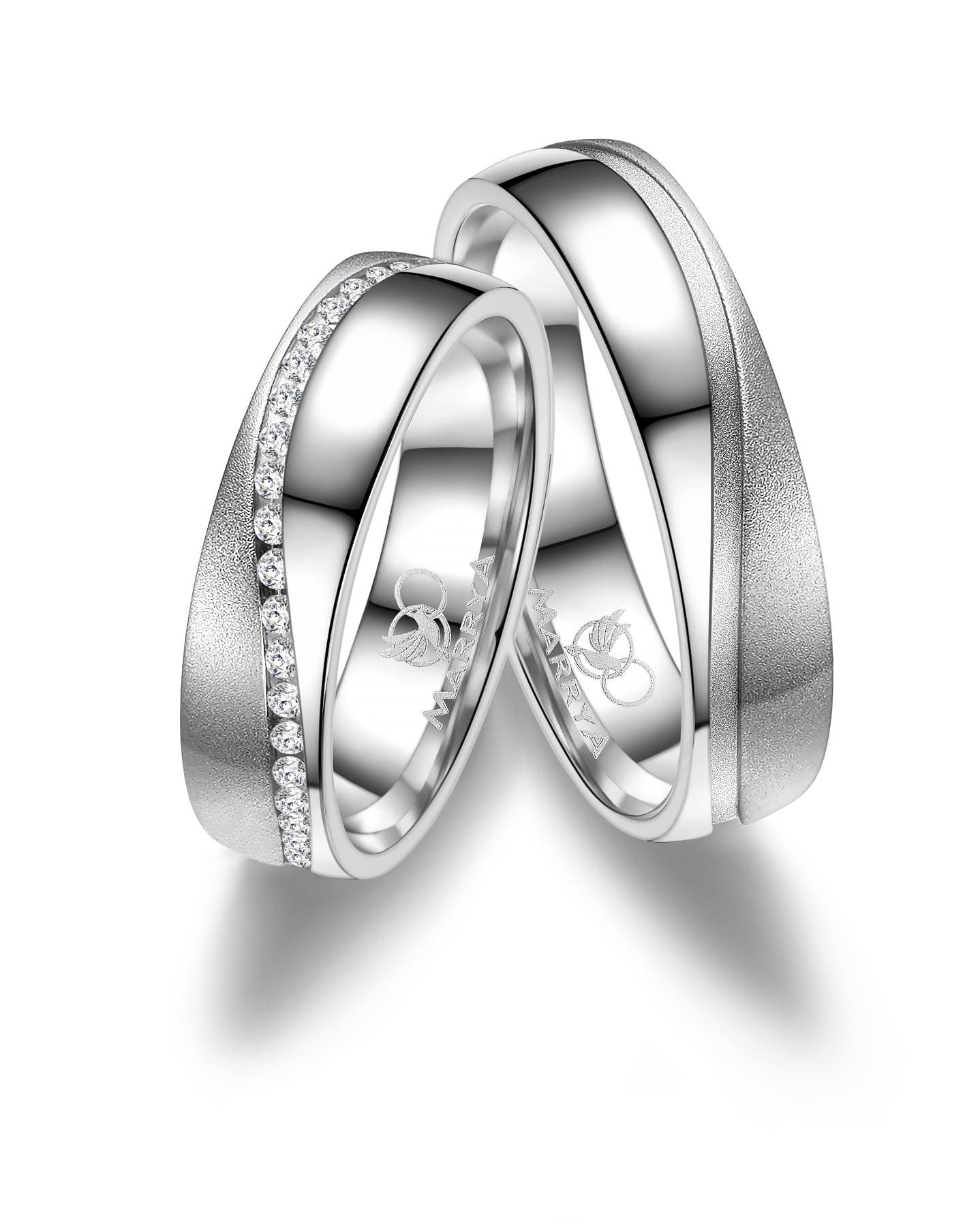 MARRYA Partnerring Silber Ringe Trauringe Eheringe Partnerringe