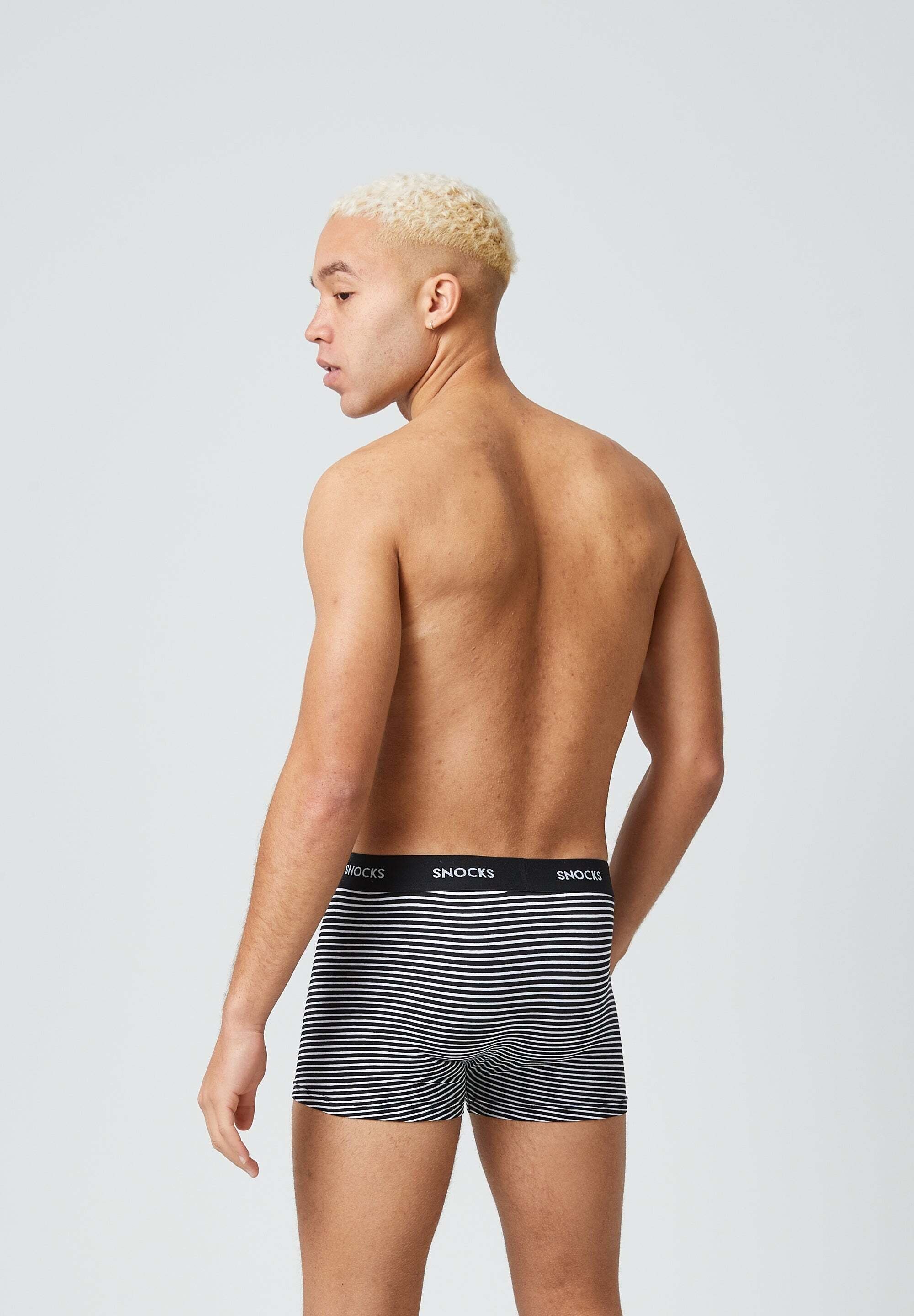SNOCKS Boxershorts Enge Pants Herren Unterhose mit Streifen (6-St) aus Bio-Baumwolle, ohne kratzenden Zettel – Bild 5 von 5