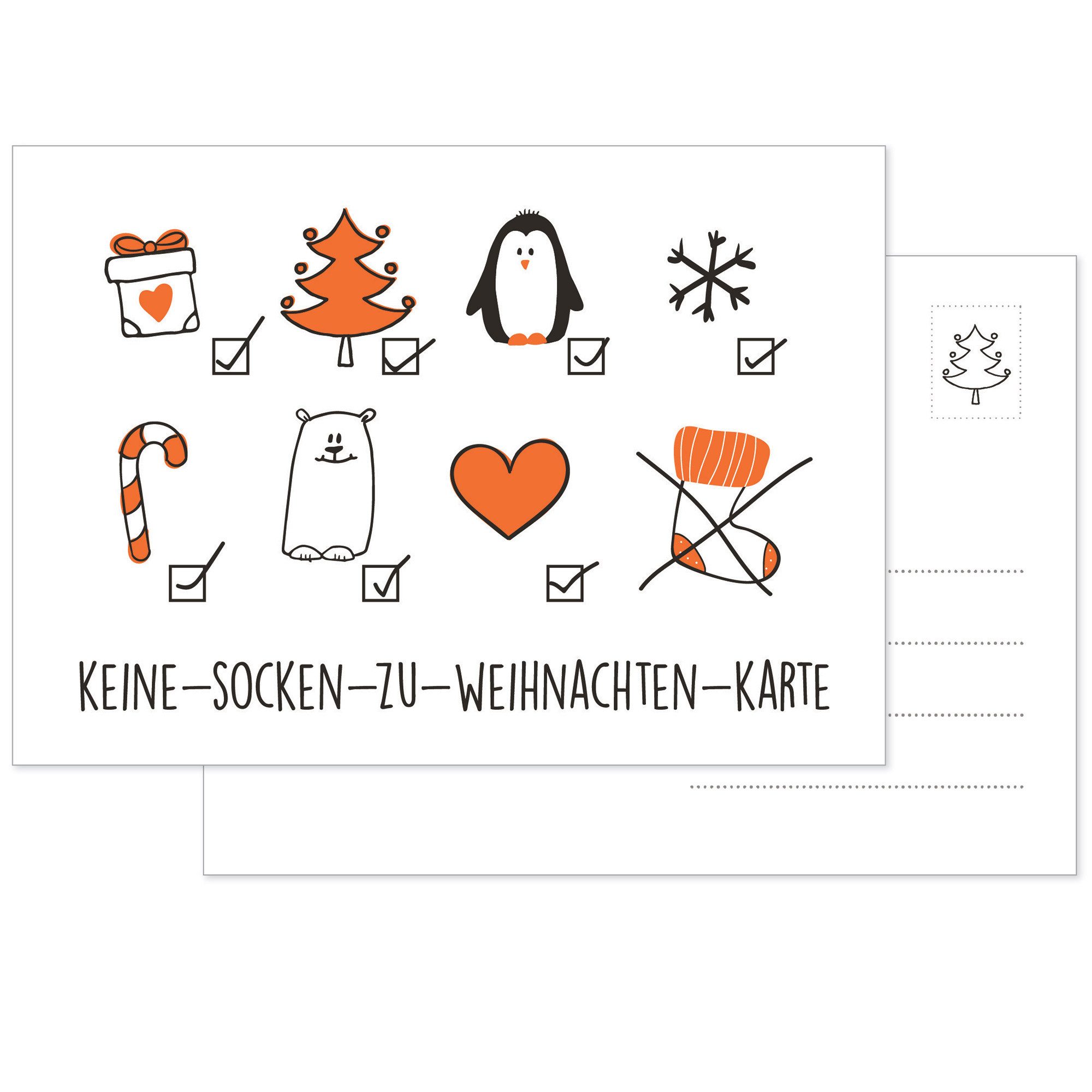 Postkarte Postkarte Keine-Socken-Karte
