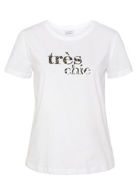 LASCANA T-Shirt mit Print, Kurzarmshirt aus Baumwolle, casual-chic