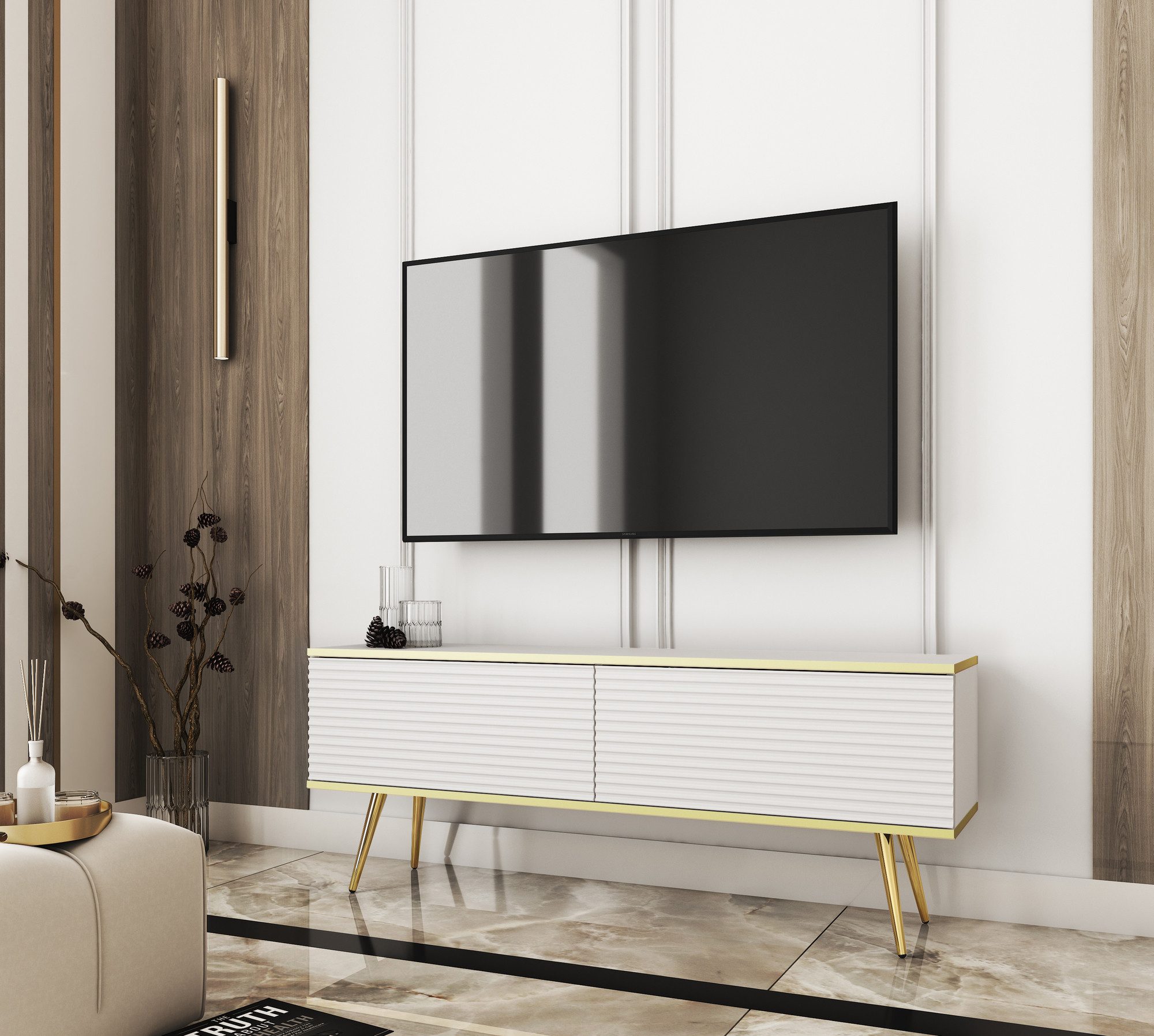 MOEBLO TV-Board Dayn Wave new (Lowboard günstig online kaufen