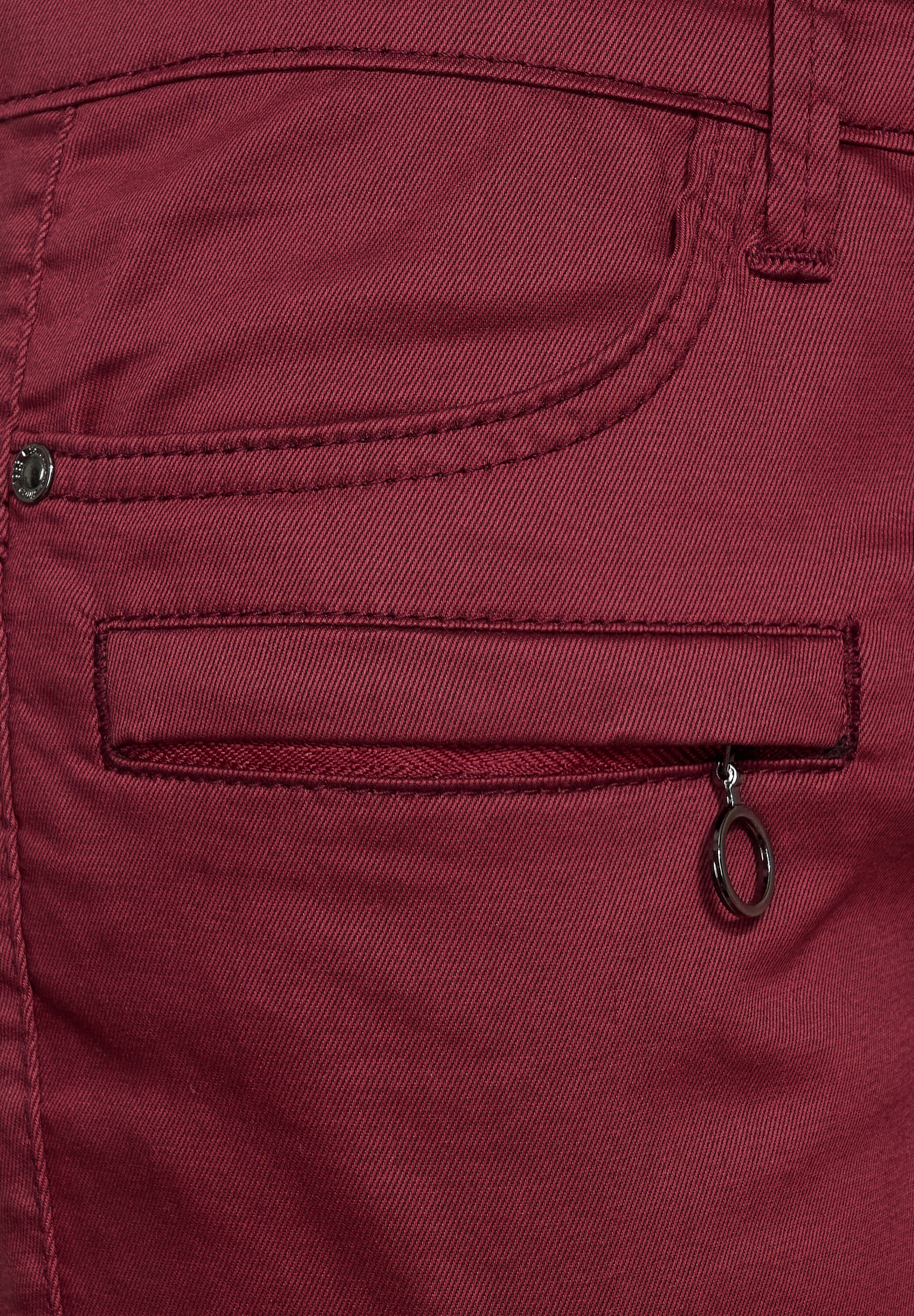 dark red 4-Pocket Röhrenhose full STREET ONE Style