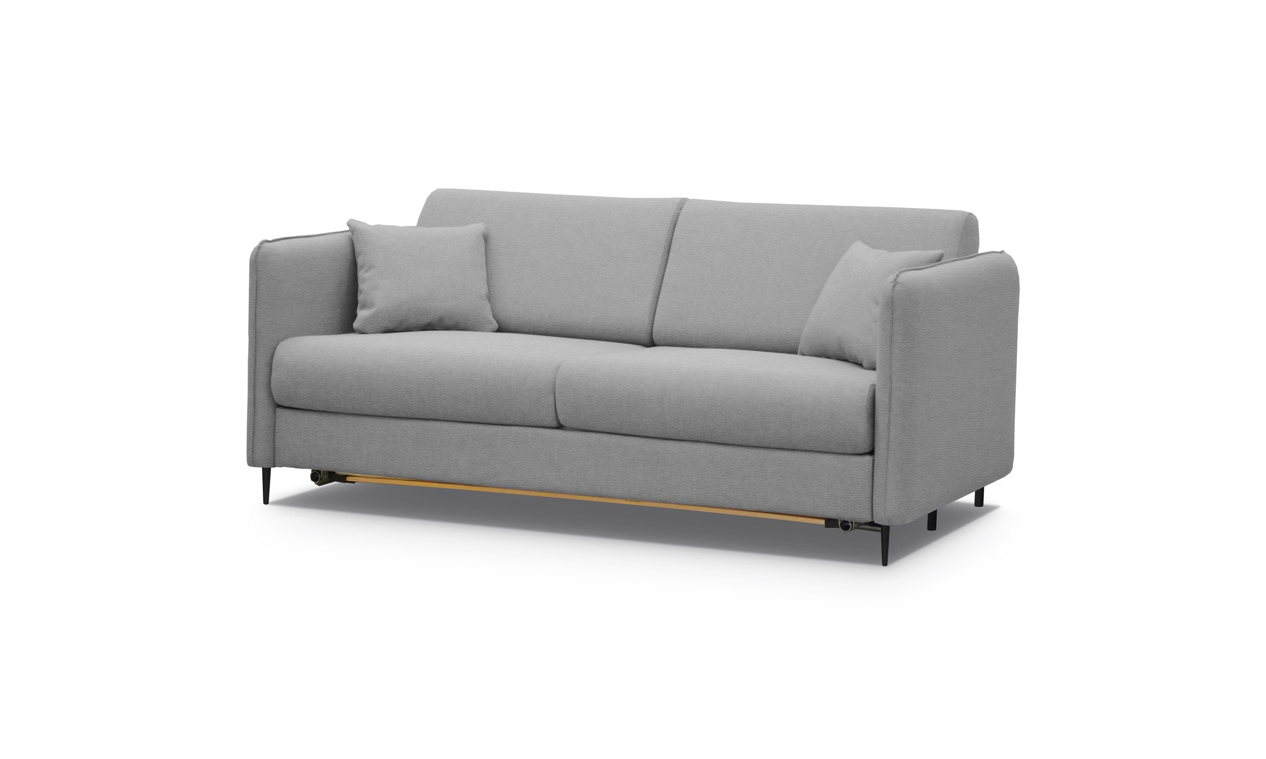 Stylefy 3-Sitzer Design, Sofa, mit 2-Sitzer, im Modern Raum Arnold, stellbar, Bettfunktion, frei Metall