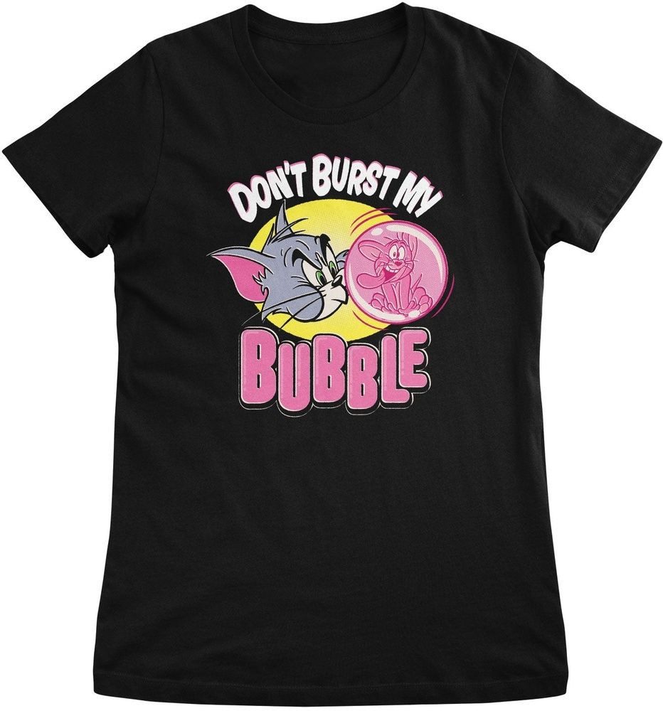 Tom & Jerry T-Shirt Tom & Jerry - Don't Burst My Bubble Girly Tee