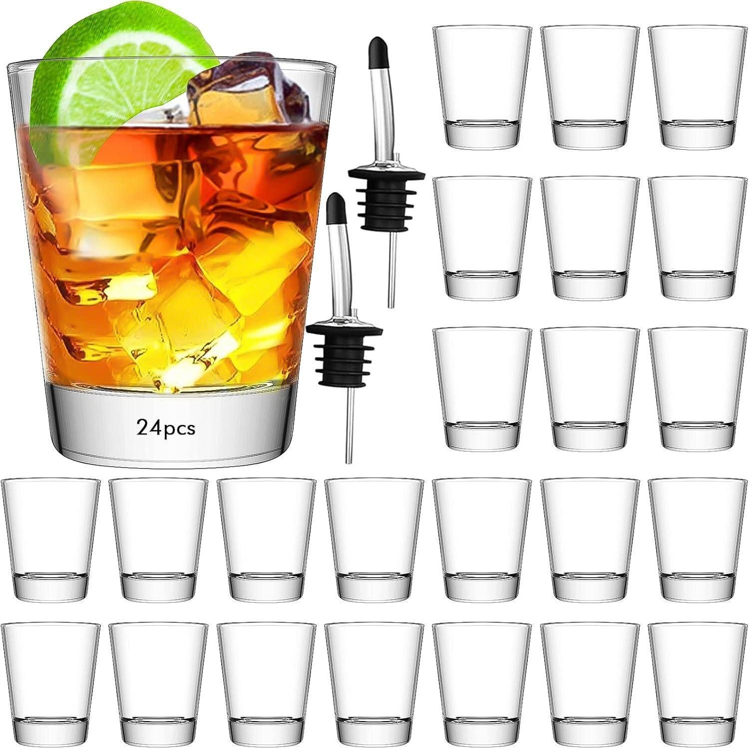 LuxusKollektion Schnapsglas 24x Rock Schnapsgläser 60ml Set Geschenkbox Spülmaschinenfest