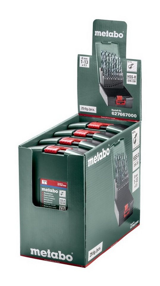 Thumbnail - metabo Bohrersatz, HSS-R-Kunststoffkassette, "SP", 25-teilig