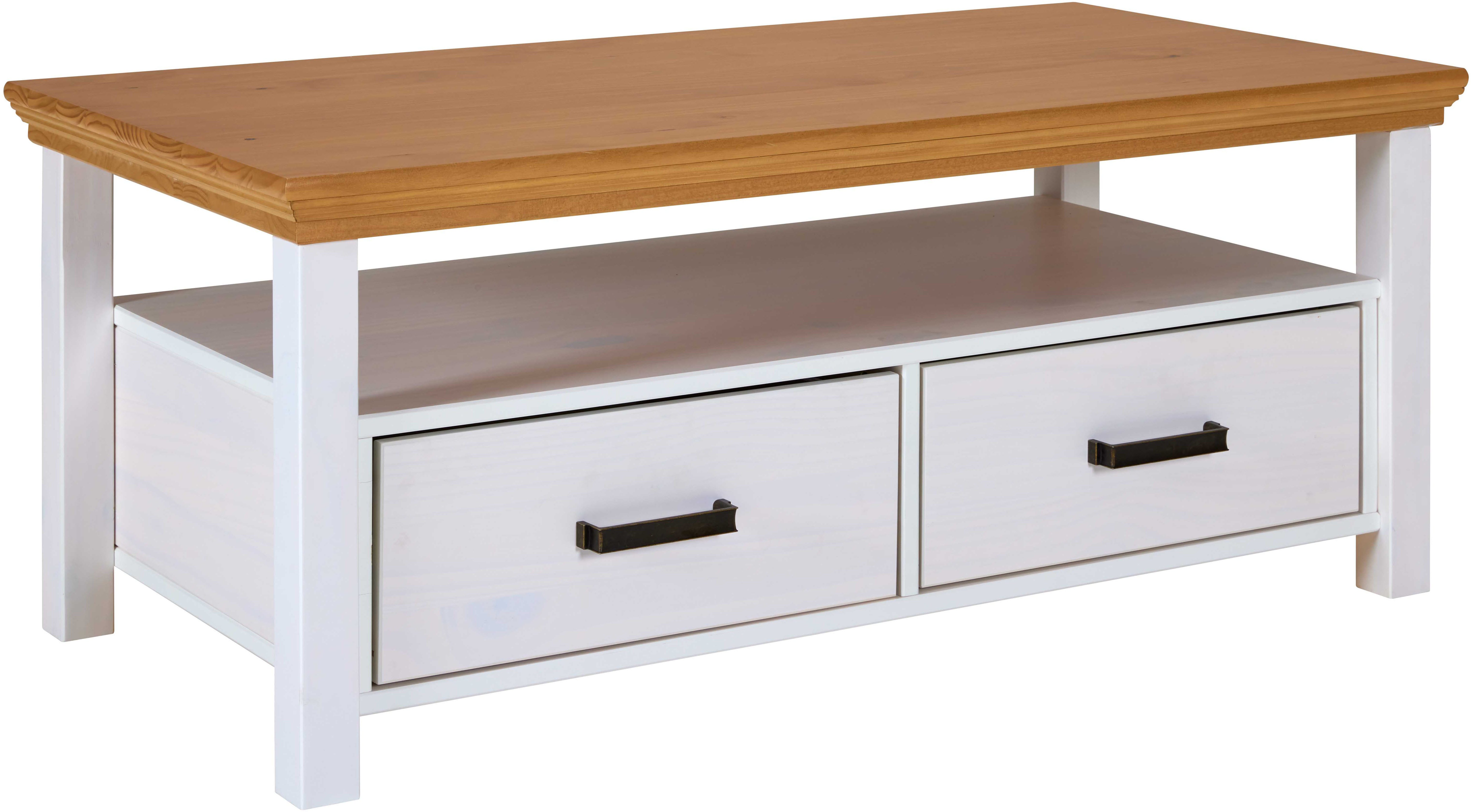 Inter Link Couchtisch Maluno (1-St), Kiefer Massiv, Soft-Close, Stauraum, BxTxH: ca. 119,40 x 60 x 49 cm