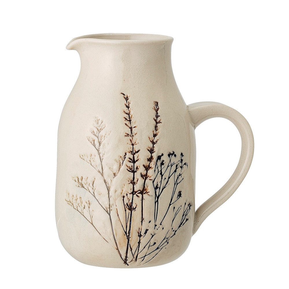 Bloomingville Kanne Bloomingville Bea Krug 1,5 Liter Natur Steingut, (1 Krug)