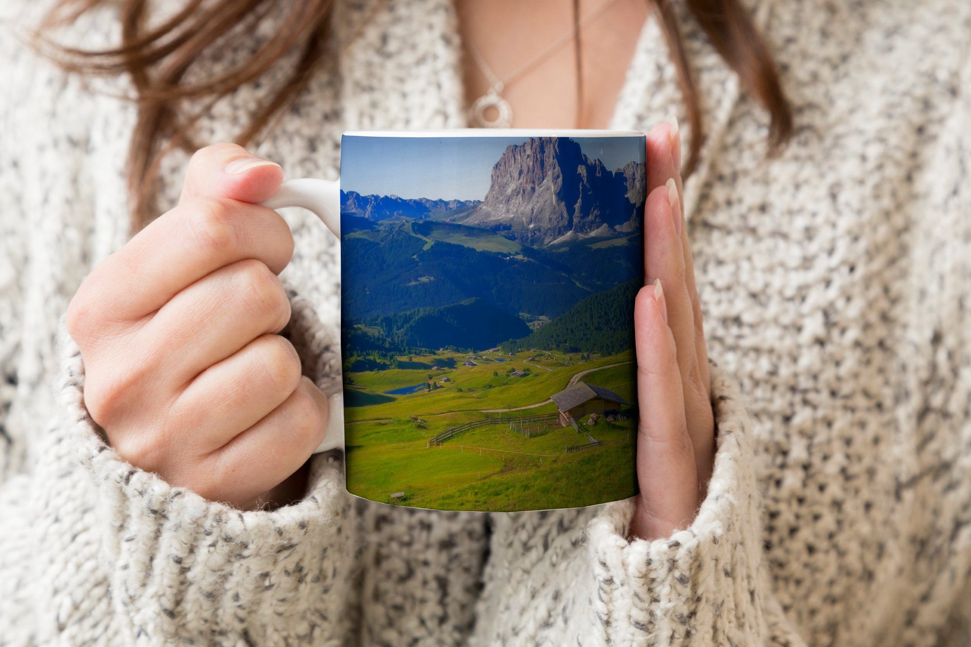 - Teetasse, Keramik, Berg Becher, - MuchoWow Kuh Kaffeetassen, Geschenk Tasse Teetasse, Alpen,