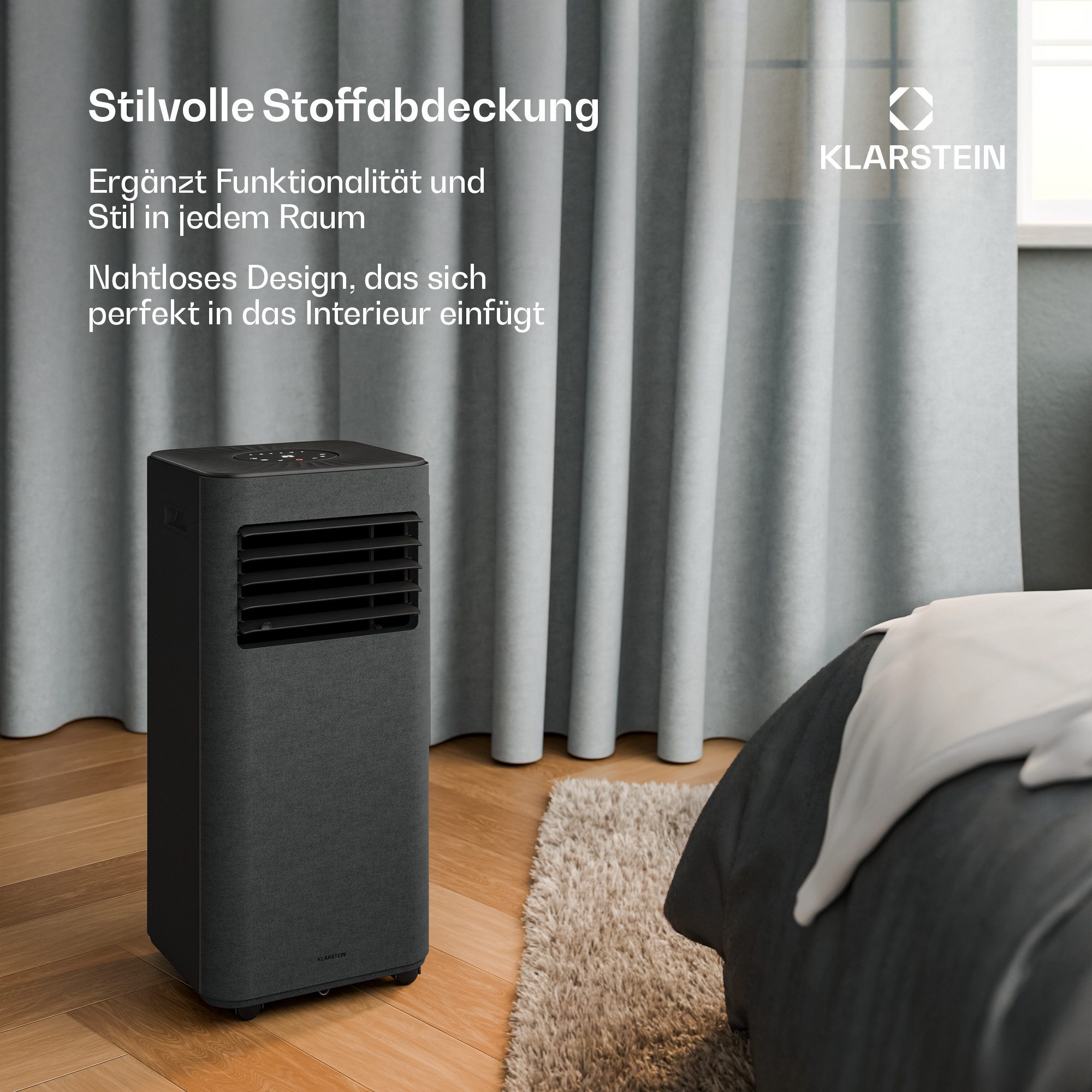 Klarstein Klimagerät AireLux mobile Klimaanlage, 9000 BTU leise mit App bis zu 33 m² Klimagerät mobil mit Timer
