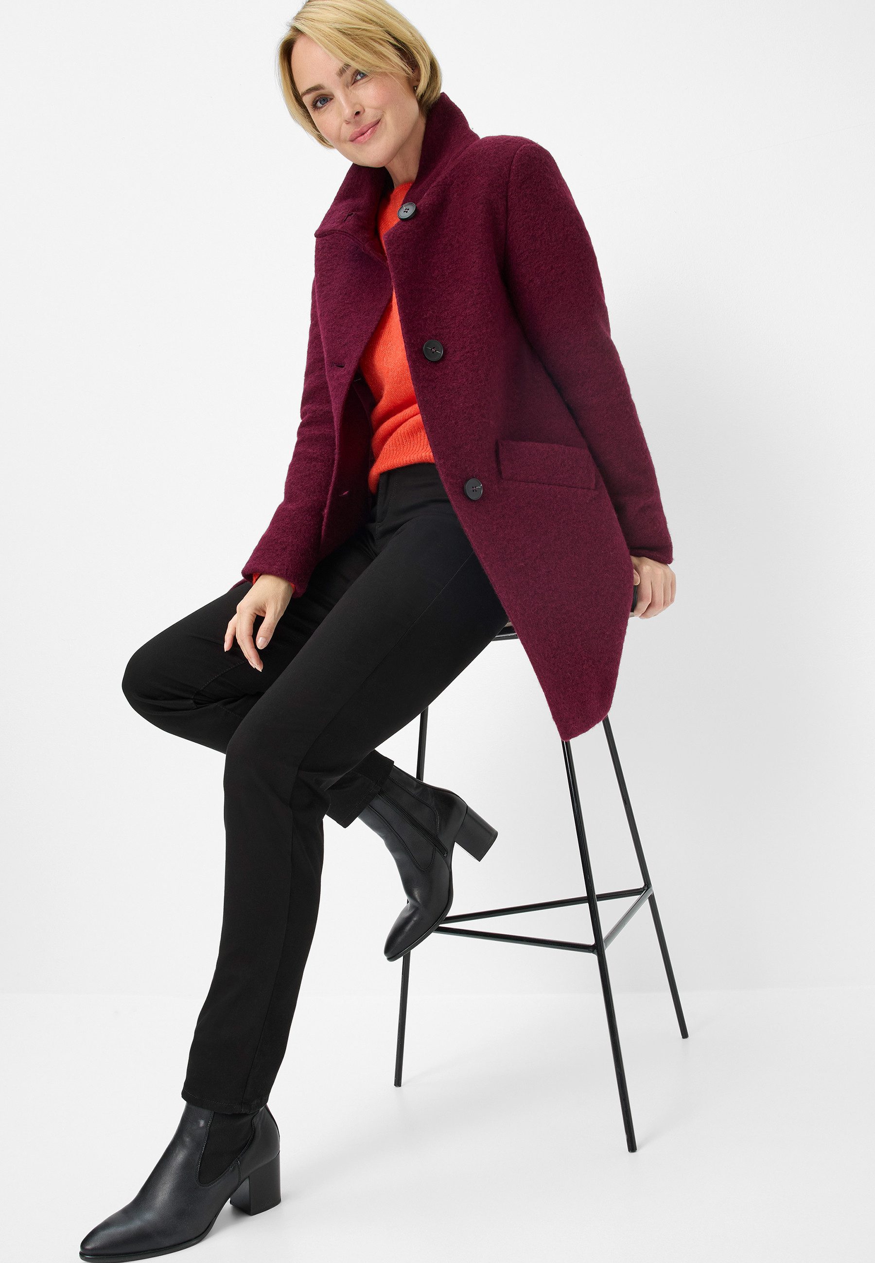 Fuchs Schmitt Wollmantel Wollmantel Mit Rundhalsausschnitt