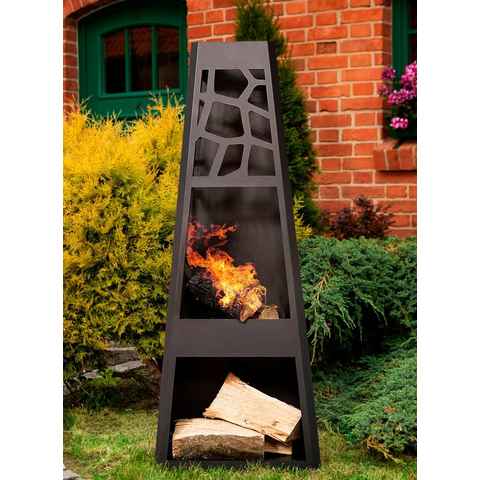 dobar Feuerstelle Design XL, Gartenkamin, BxLxH: 48x30,5x124 cm