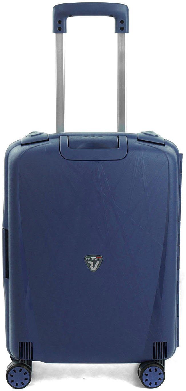 RONCATO Hartschalen-Trolley Light Carry-on, 55 cm, navy blau, 4 Rollen, Koffer Reisegepäck Hartschale klein Handgepäck