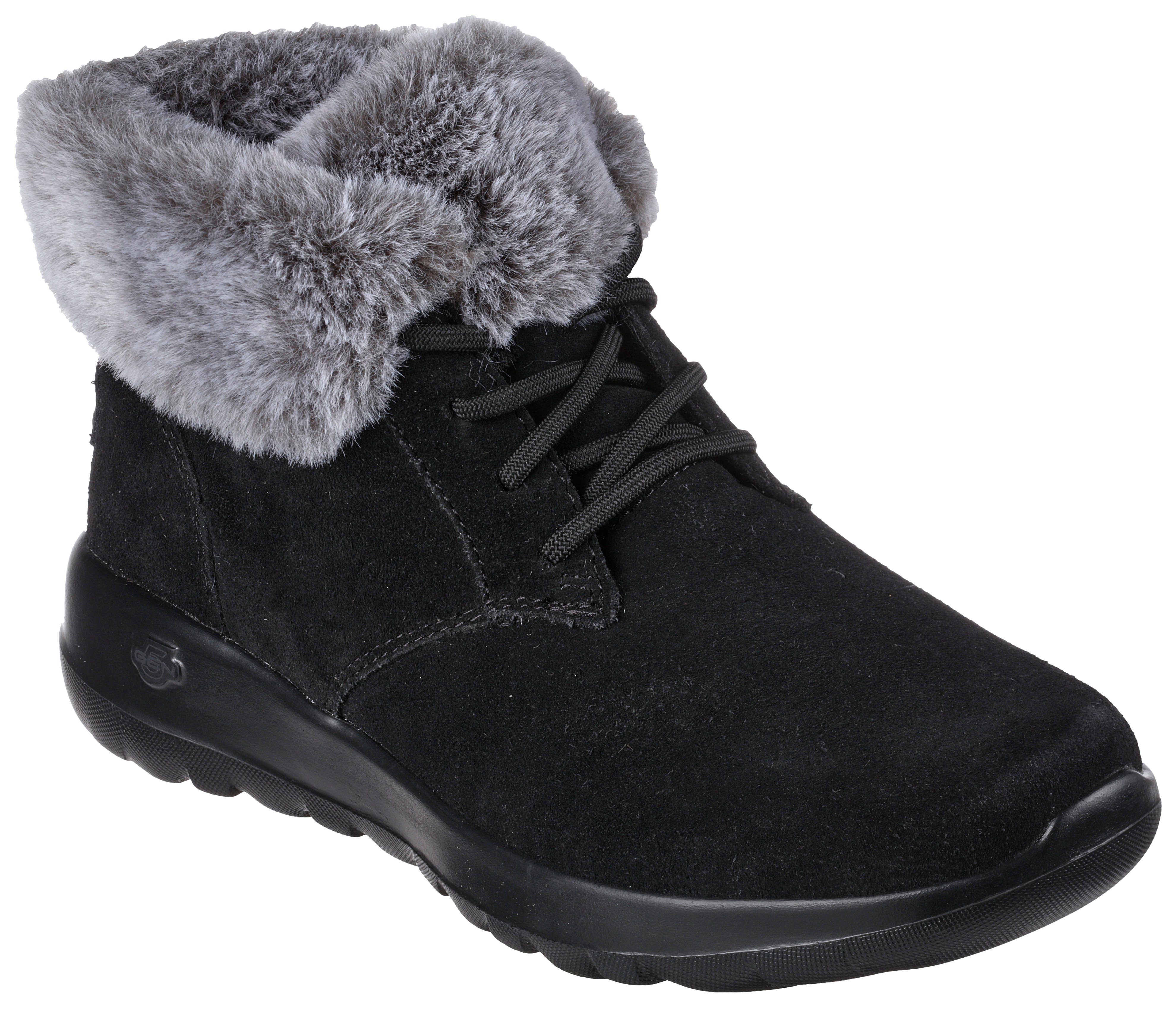 Skechers Winterboots ON-THE-GO Ortholite - mit DREAMS schwarz-grau JOY PLUSH