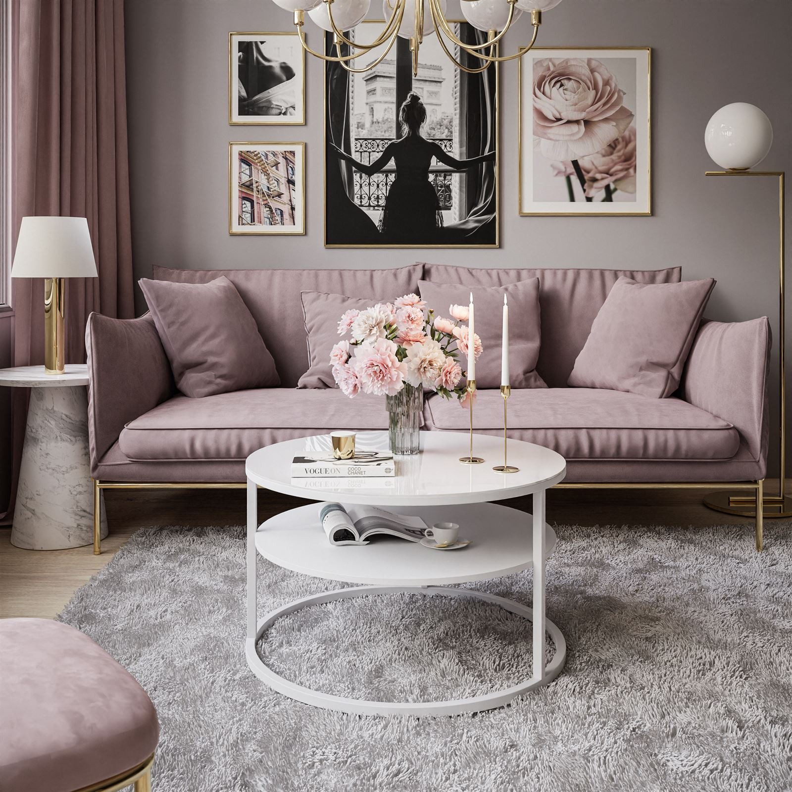 Lookway Couchtisch CIRI GLASS mit Ablage günstig online kaufen