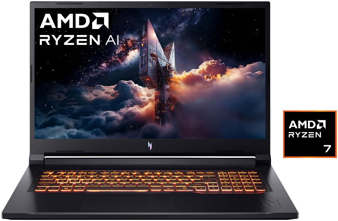 Acer Nitro V ANV17-41 RTX 5050/5060/5070 Gaming-Notebook (43,94 cm/17,3 Zoll, AMD Ryzen 7 260, GeForce RTX 5060, 32 GB, 512 GB SSD)