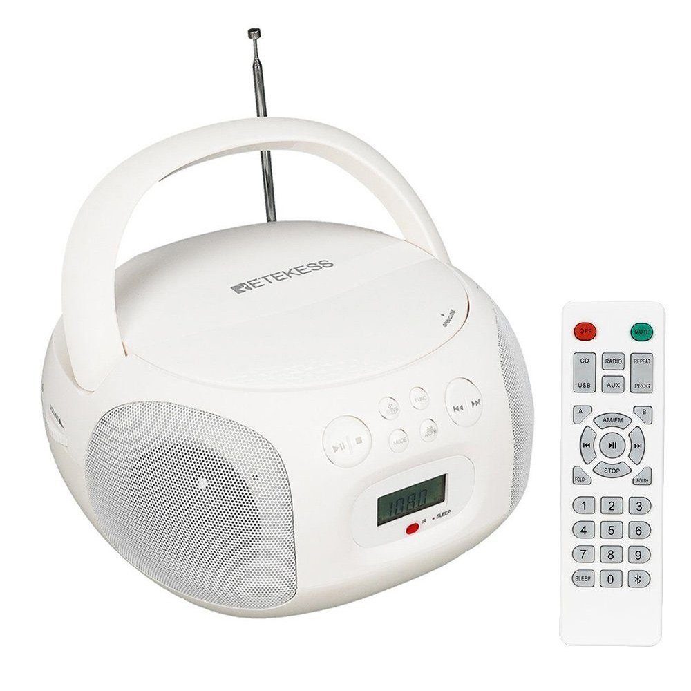 Retekess TR636 Tragbarer CD-Player mit Bluetooth CD-Radiorecorder