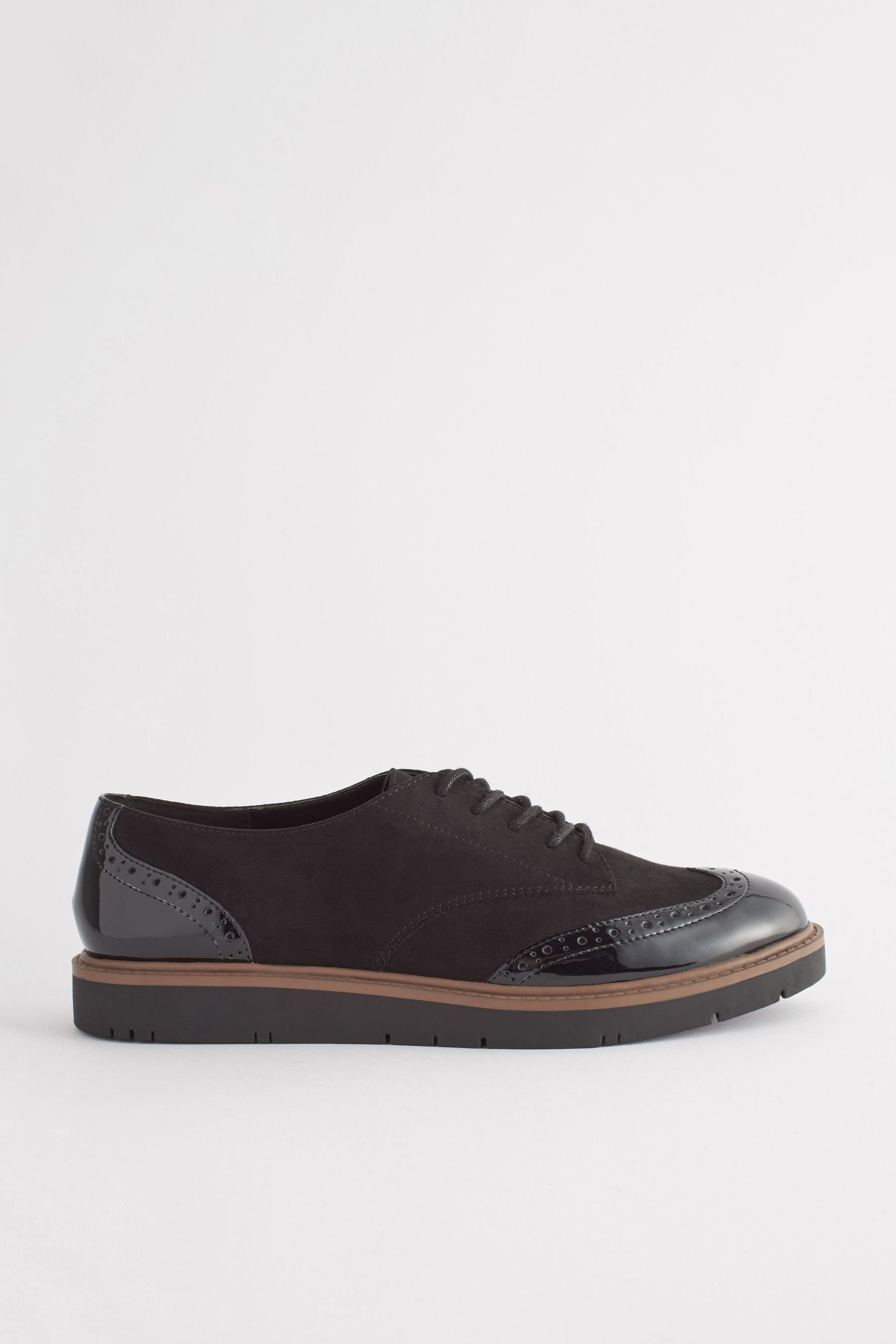 Next Forever Brogue-Schnürer dicker mit Black Schnürschuh Comfort® Sohle (1-tlg)