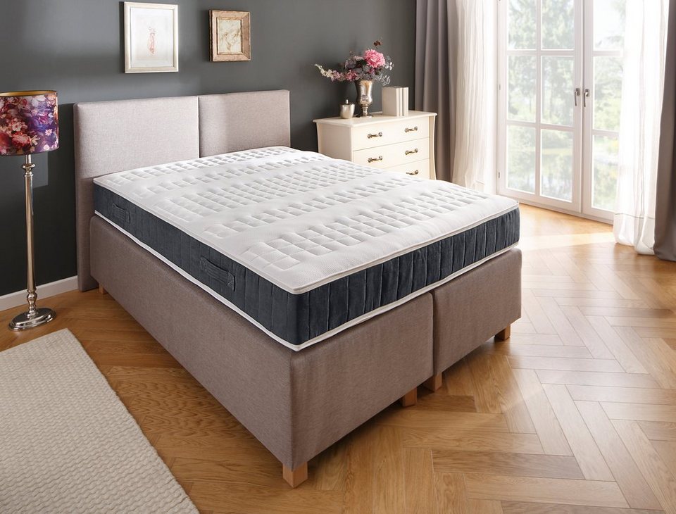 Boxspringmatratze »Luther Anthrazit«, DELAVITA, 24 cm hoch, Raumgewicht: 50, bietet den perfekten Wohlfühlkomfort