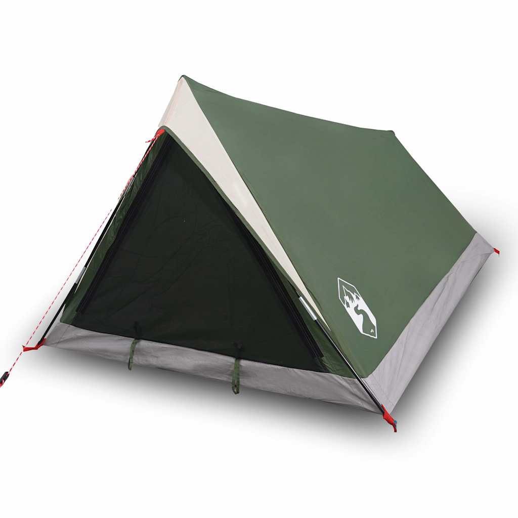 vidaXL Kuppelzelt Campingzelt 2 Personen Grün Wasserfest, (1 tlg)