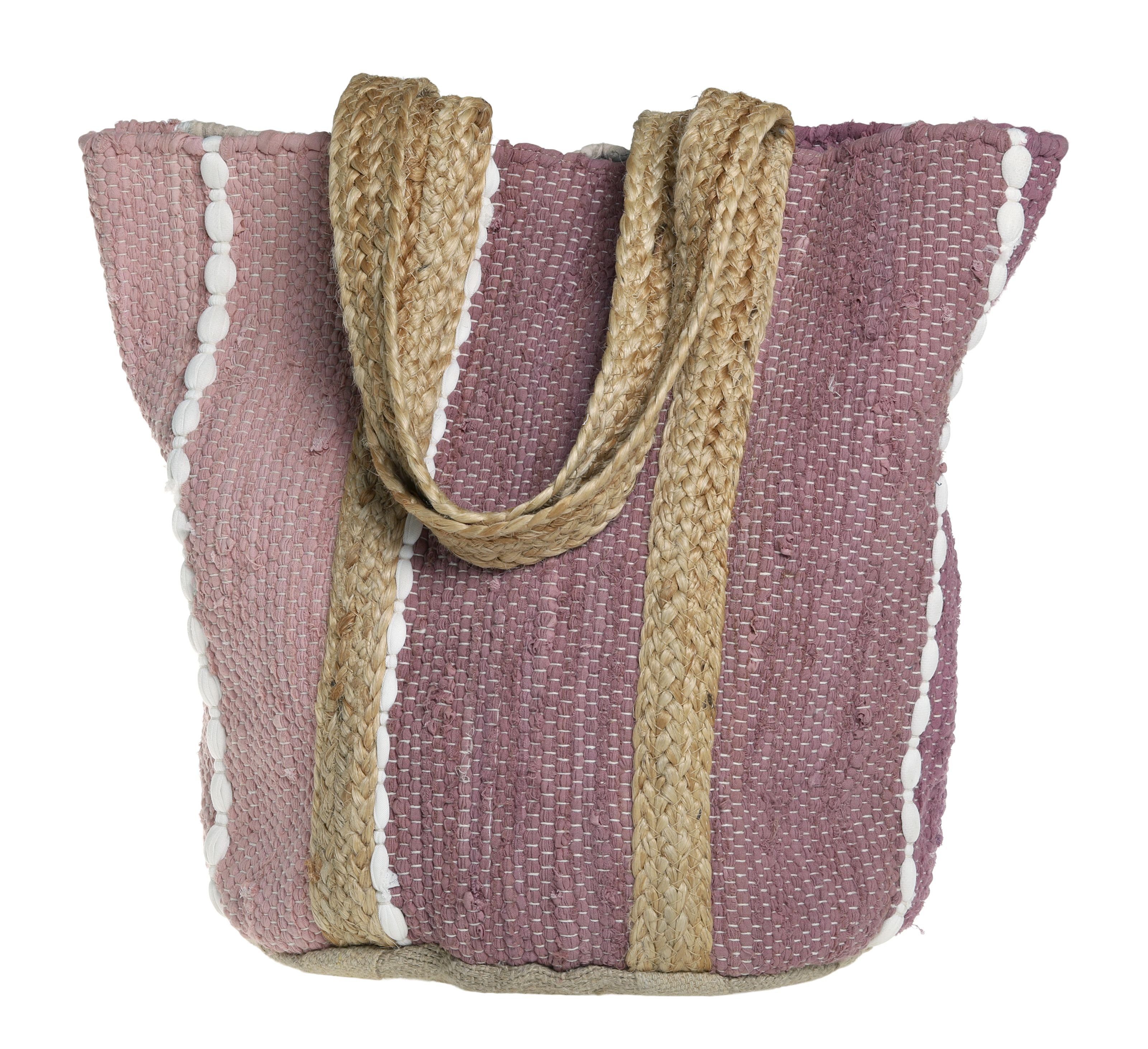 Shopper Chic Antique - Strandtasche Umhängetasche Shopper L60xH40cm Himbeere