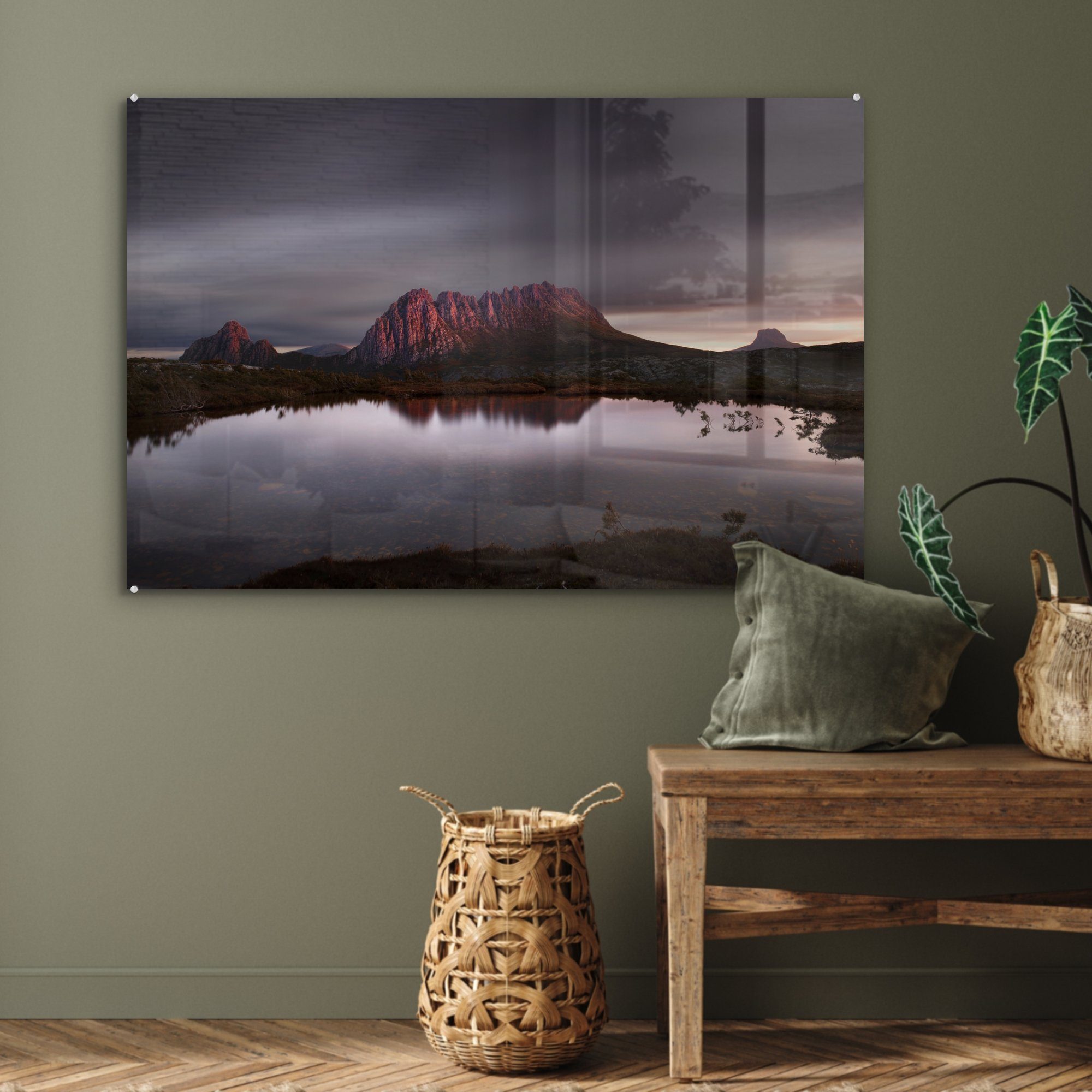 am Acrylglasbild & Cradle Sonnenaufgang (1 MuchoWow Wohnzimmer Acrylglasbilder St), Mountain Tasmanien, in Schlafzimmer