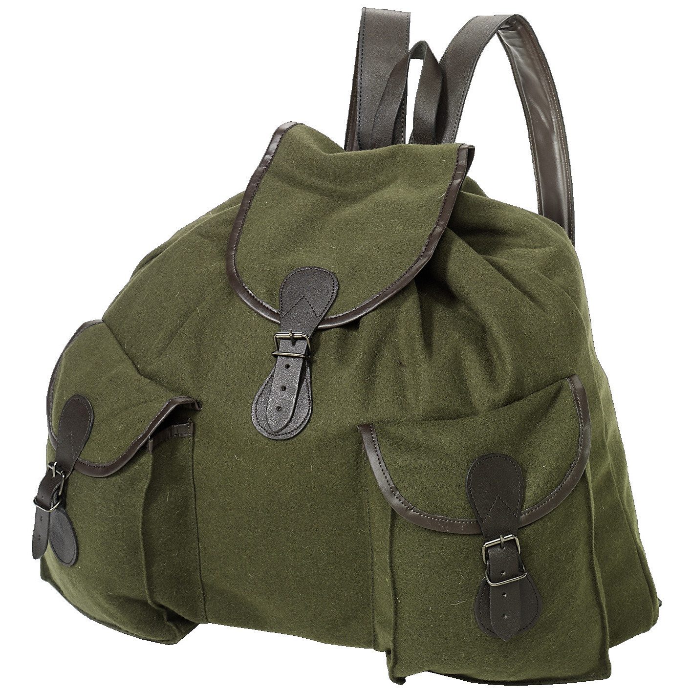 Fritzmann Trekkingrucksack Robuster Jagdrucksack 55x60cm aus lodenähnlichem Stoff Wanderrucksack
