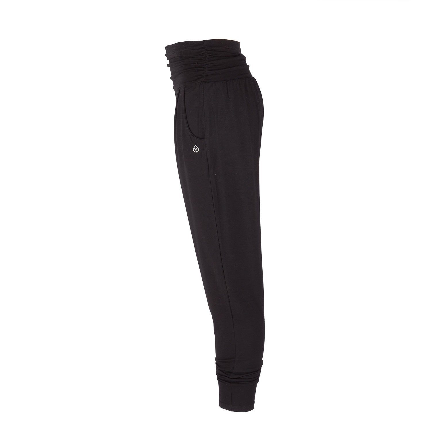Yamadhi Yogahose Loose Pants, bequeme Yogahose, Viskose, Schwarz L günstig online kaufen