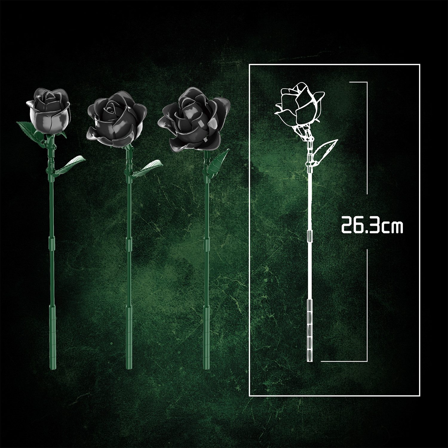 Esun Künstliche Blumen Bau-Set Blumen Pflanzen Strauß Spielbausteine 585St. Spielbausteine, (SET, 585 St., Komplettset), Geschenk für Erwachsene, Jungen ab 14+ Jahre