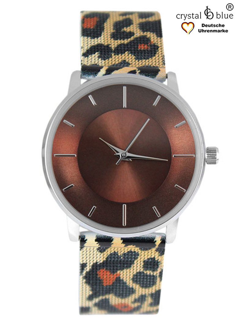 crystal blue Quarzuhr Damenuhr analog Milanaise günstig online kaufen