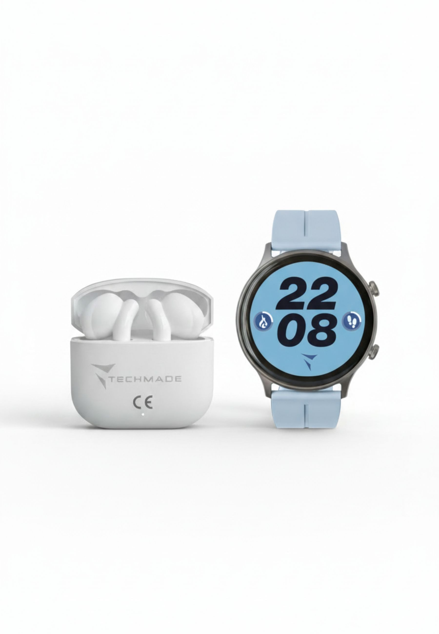 Techmade Dynamic 2 Smartwatch – Bundle mit Kopfhörern Smartwatch Set