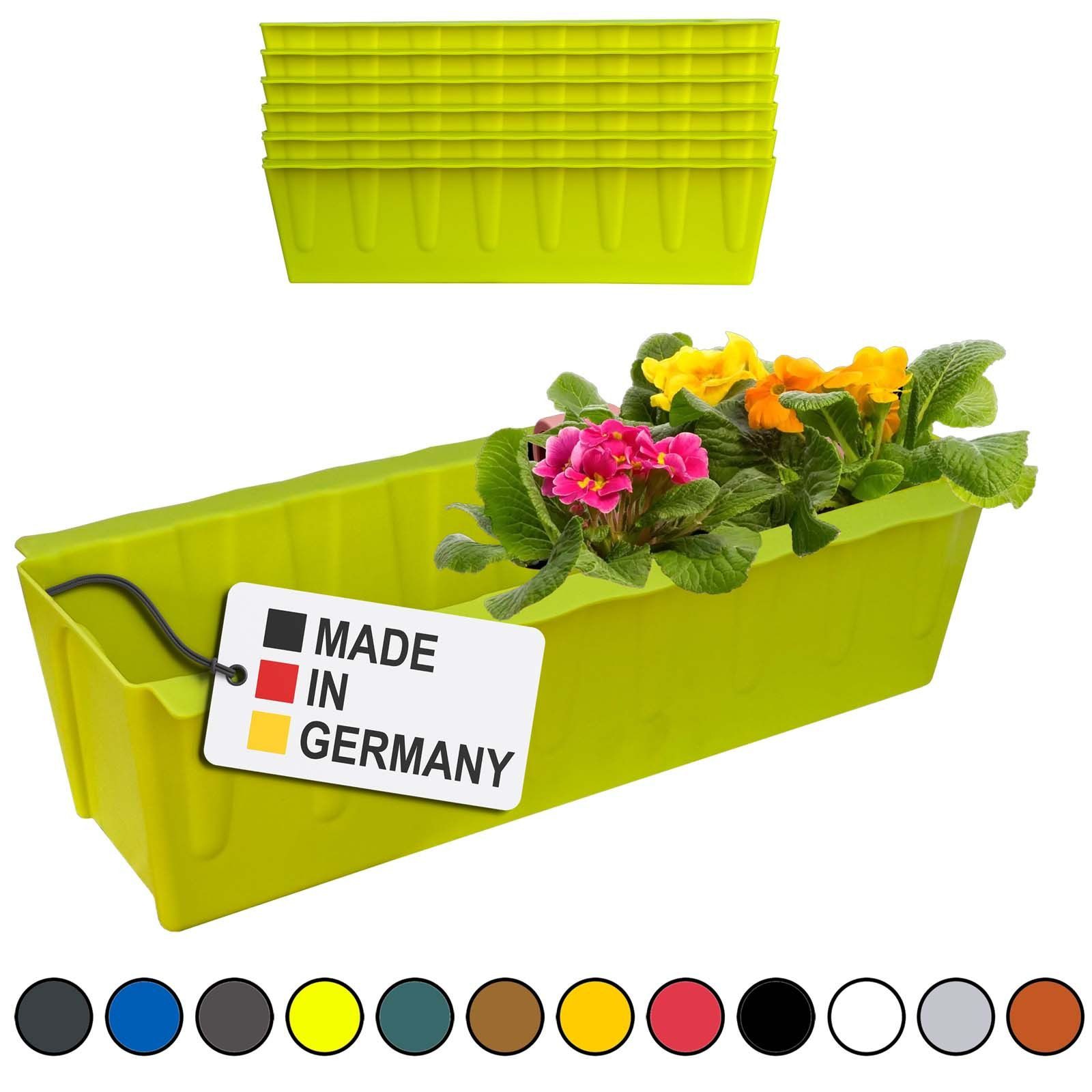 BURI Blumenkasten Blumenkasten Europaletten 6er-Set Hellgrün Pflanzkasten Balkonkasten
