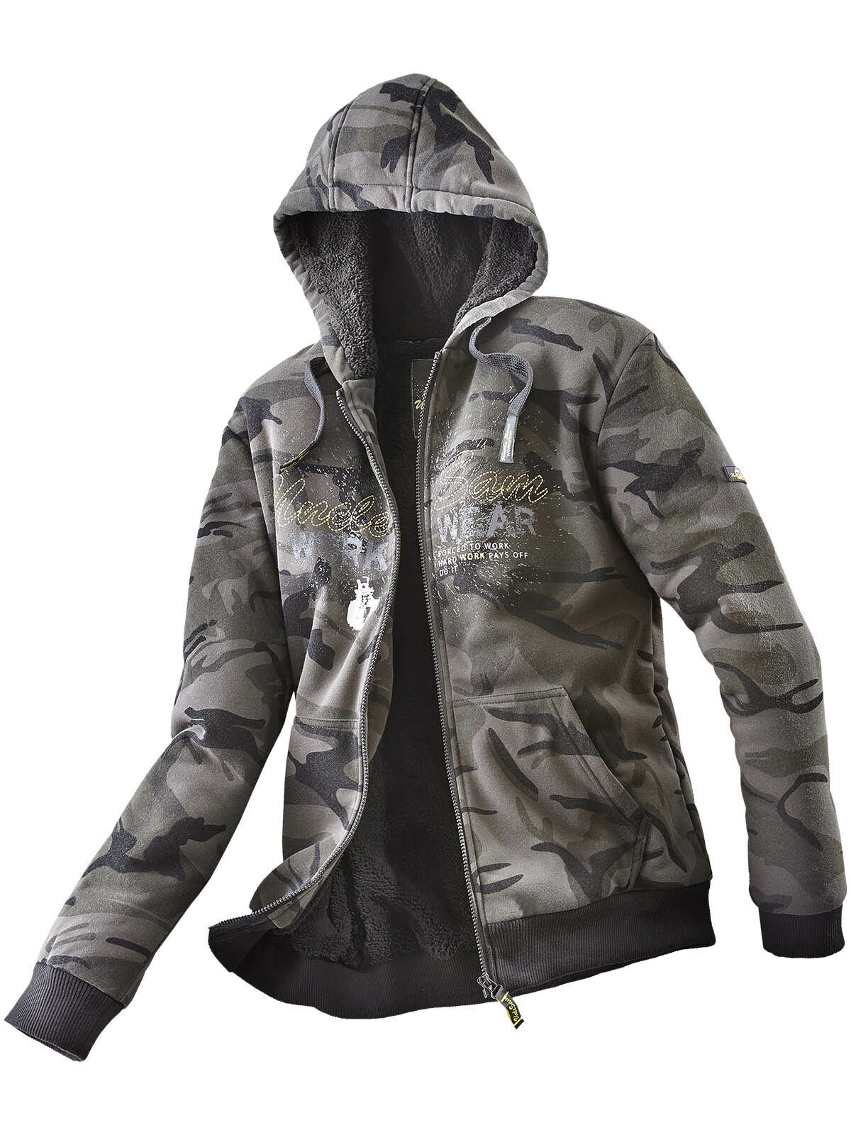 Sweatjacke Uncle Sweatjacke oliv Sam camouflage/schwarz