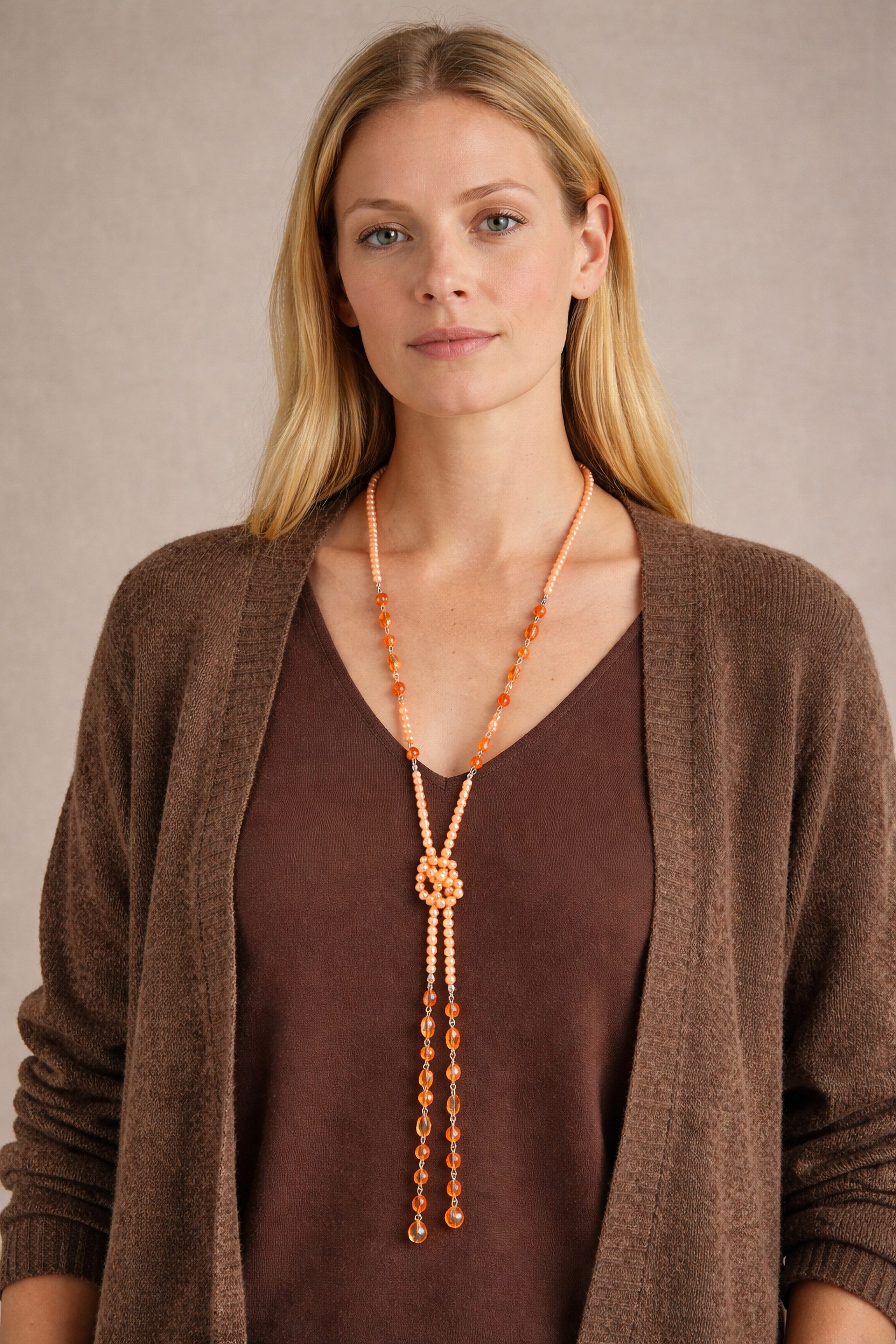 COLLEZIONE ALESSANDRO Lange Kette Heather, mit Glasperlen