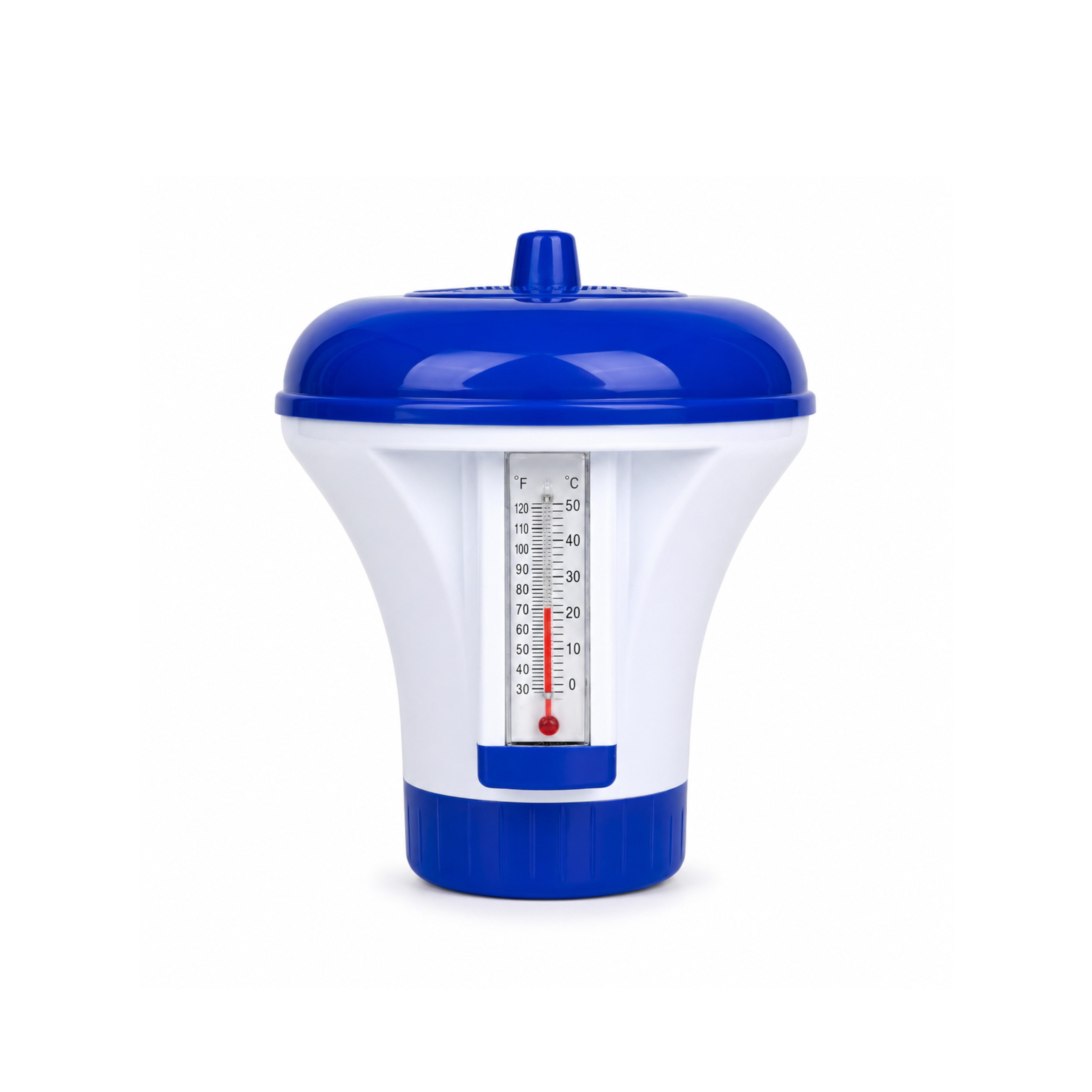 HAF Chlordosierschwimmer Pool Dosierschwimmer Dosierer mit Thermometer 200g für Chlortabletten, (Pool Chlor Dosierer für Poolpflege, Dosierer für Chlor & Brom Tabletten) Chlorschwimmer für Schwimmbad & Whirlpool