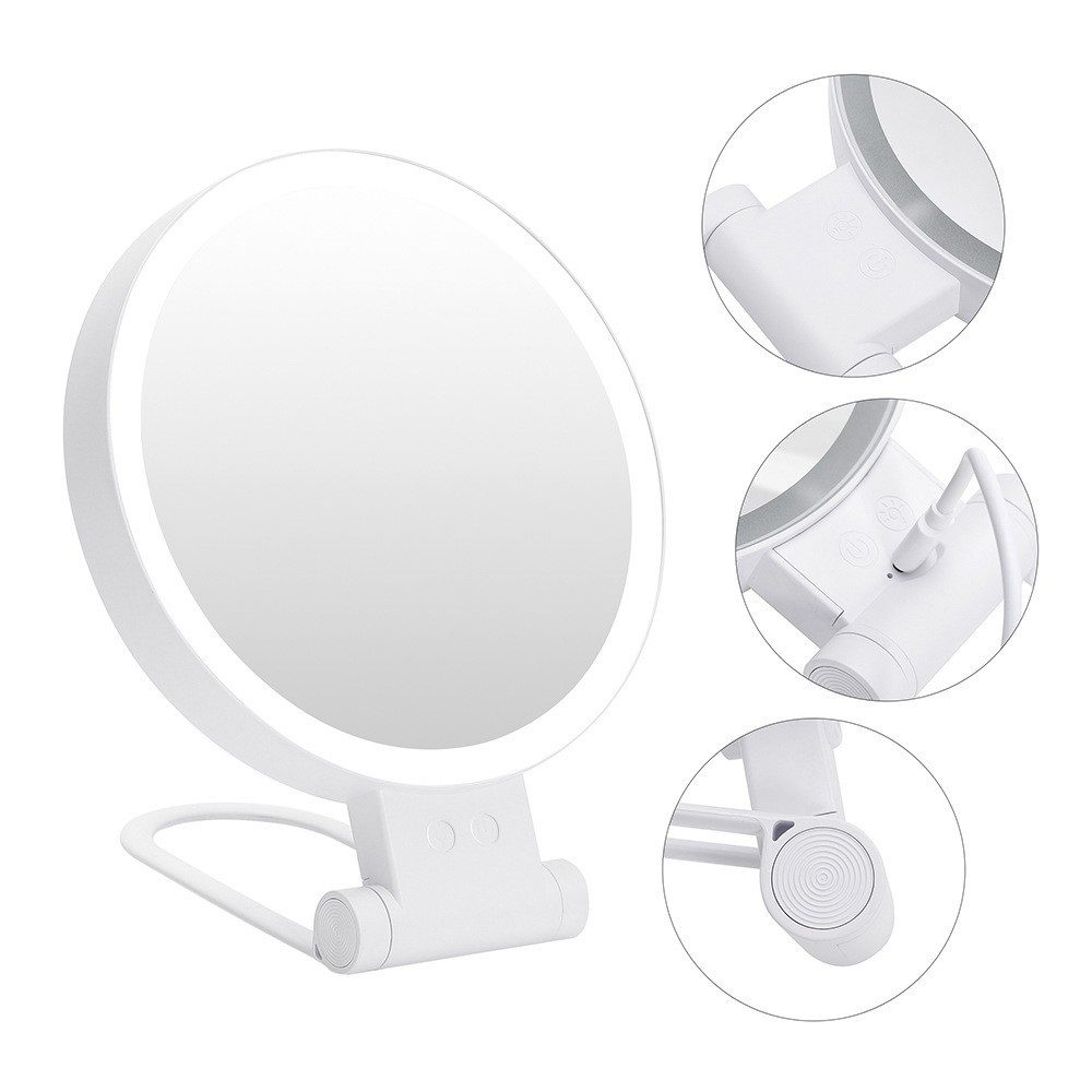 Rasierspiegel Kosmetikspiegel LED Dimmbar Schminkspiegel Tischspiegel Standspiegel