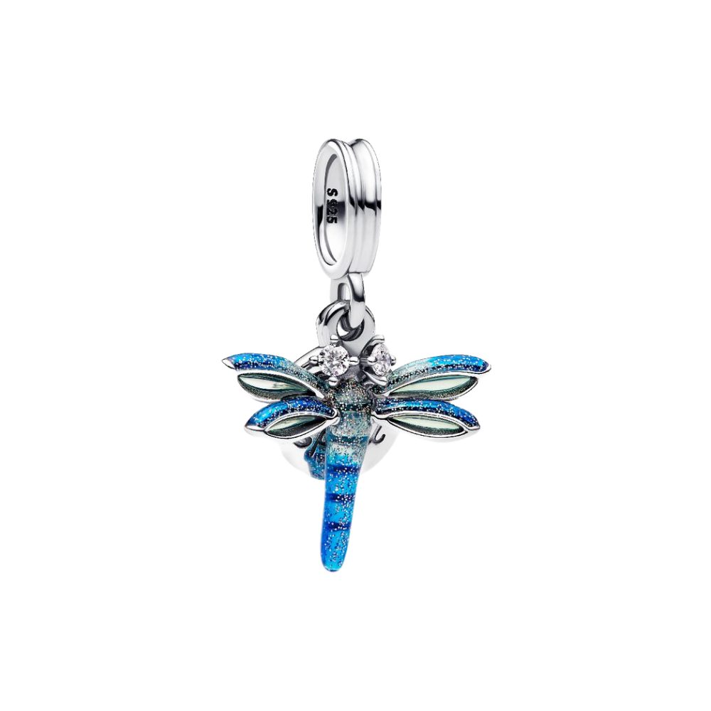 Pandora Charm-Einhänger 793745C01, Tiere, Libelle, Zirkonia, Emaille